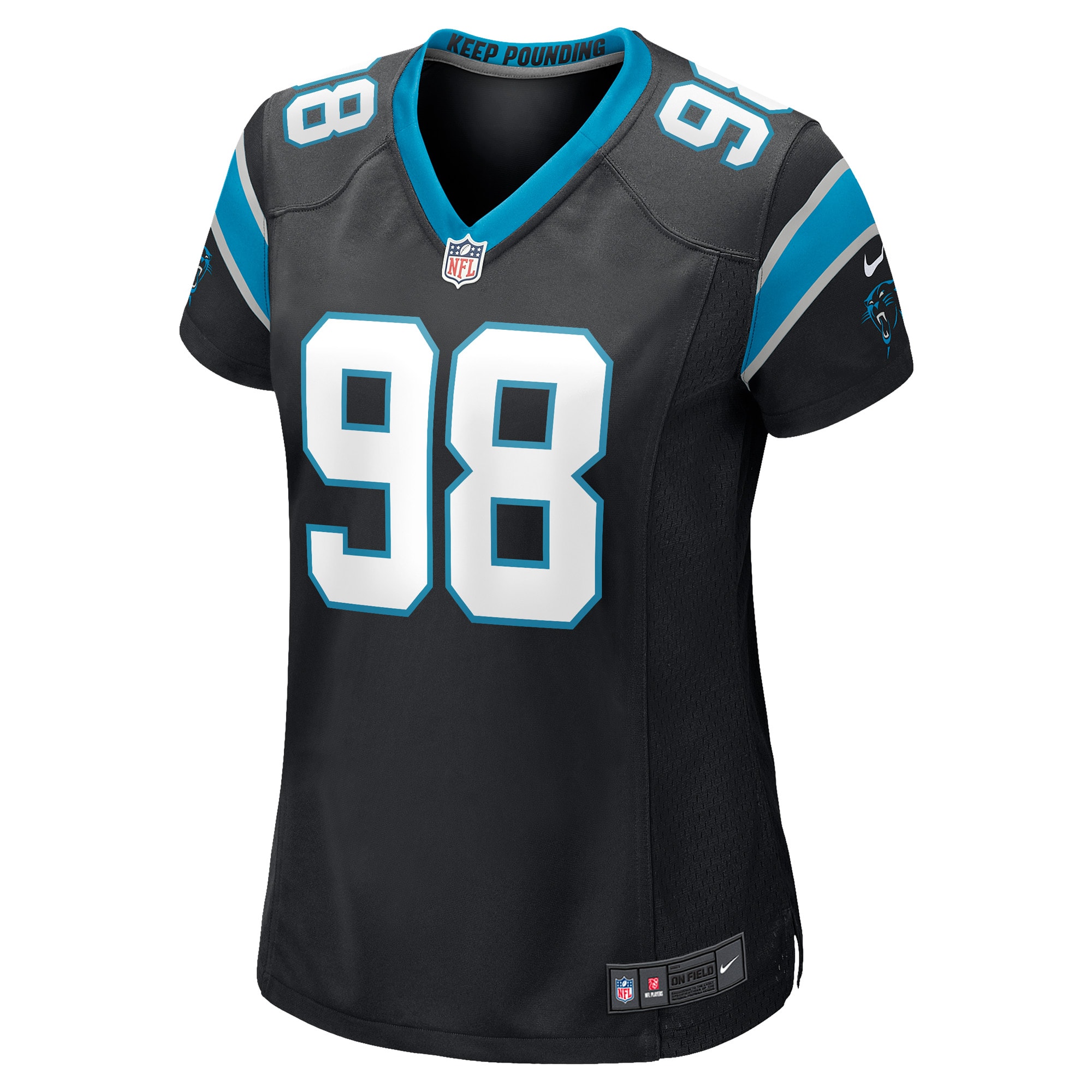 Marquis Haynes Sr. Carolina Panthers  Women's Game Player Jersey - Black
