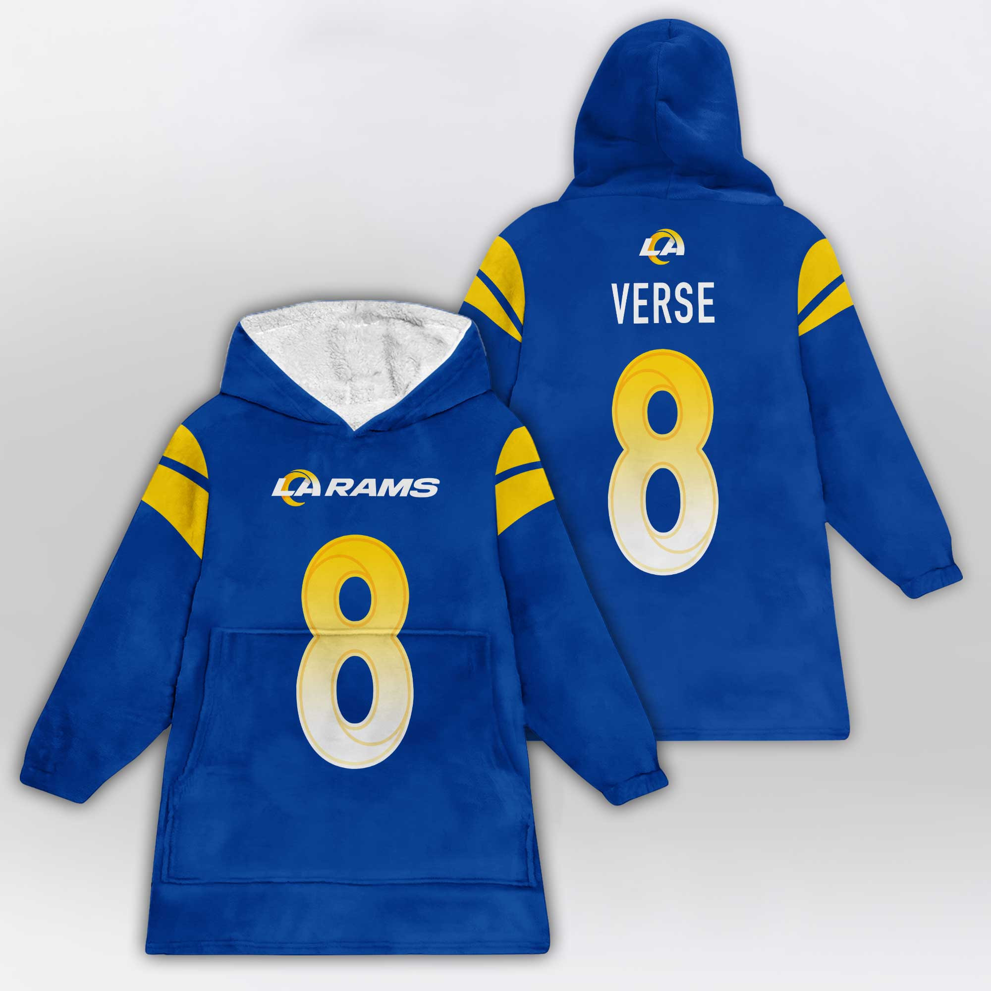 Kid J.V 8 Los Angeles R Football Unisex Blanket Hoodie