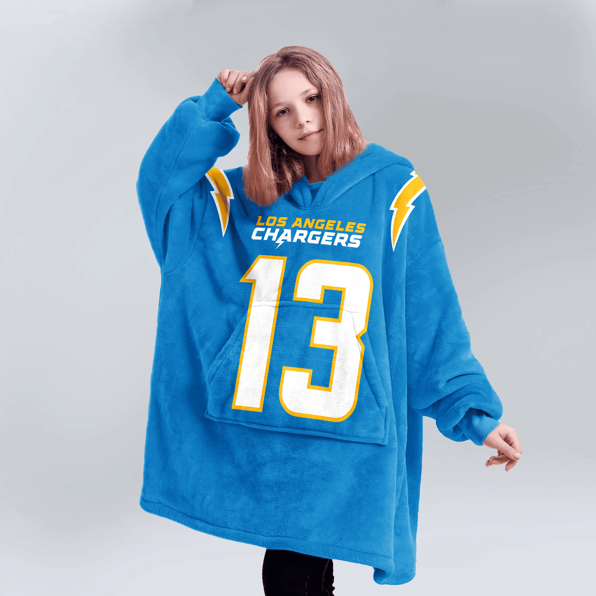 Kid 13 Los Angeles Football Unisex Blanket Hoodie