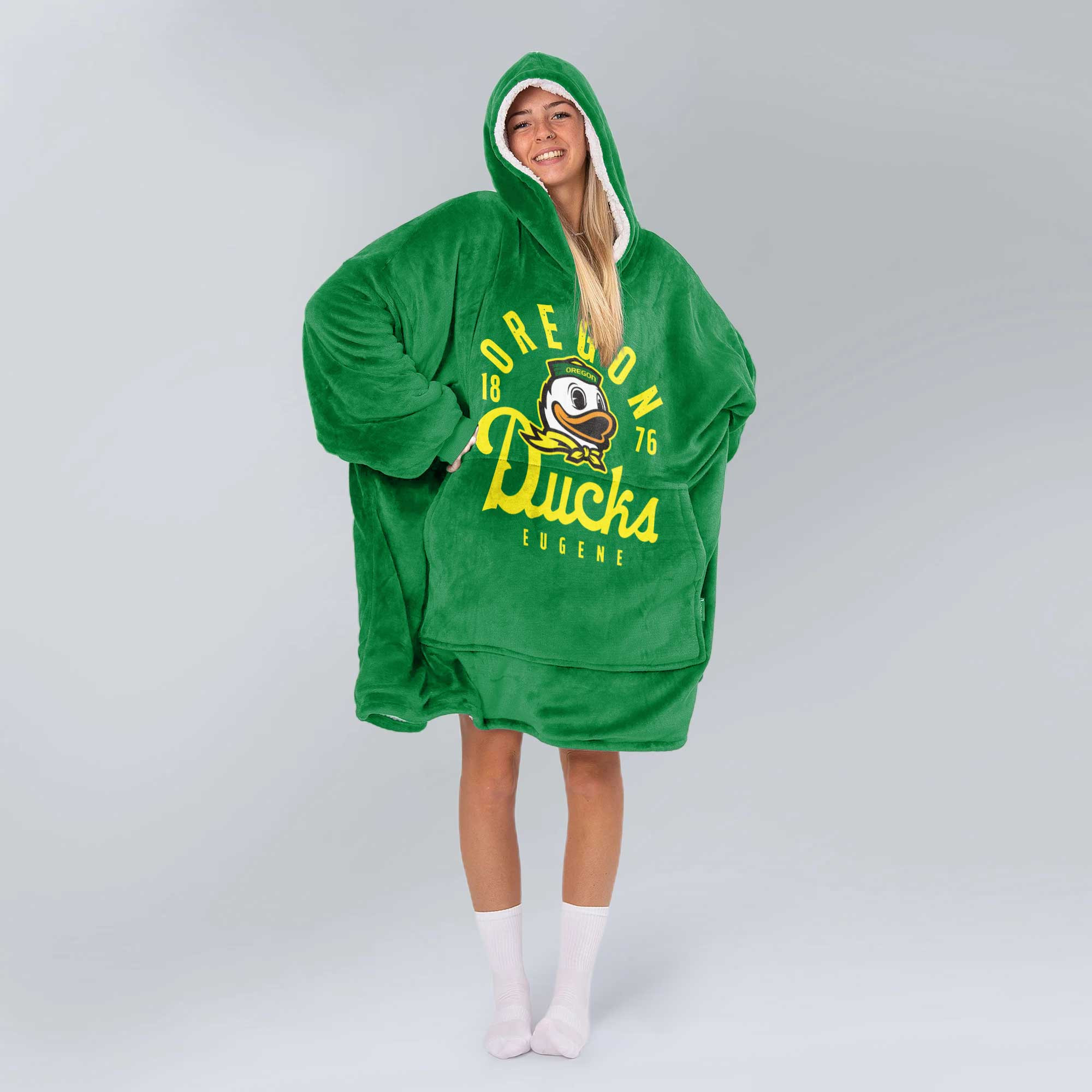 Adult Oregon Football Unisex Blanket Hoodie
