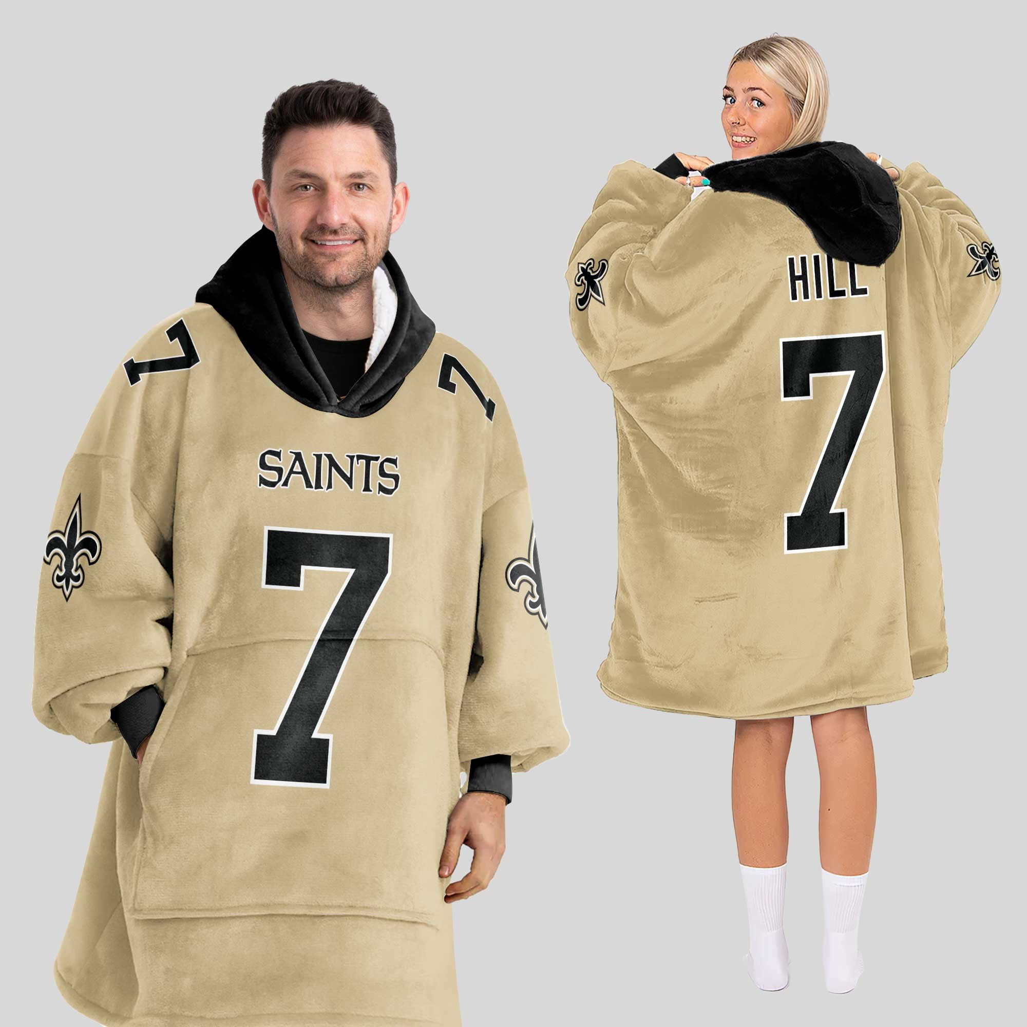 Adult T.H 7 New Orleans Football Unisex Blanket Hoodie