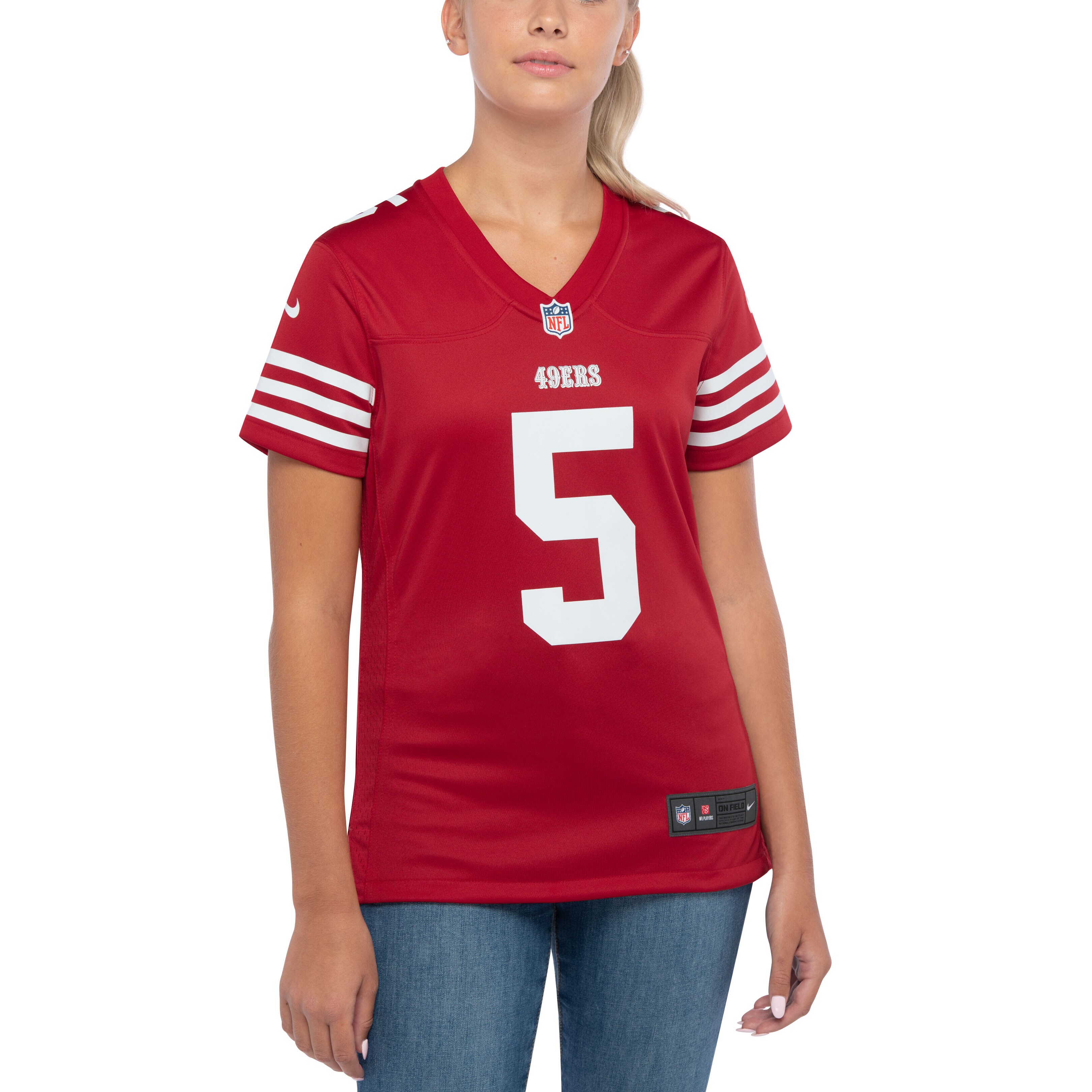 Trey Lance San Francisco 49ers  Women's Team Player Game Jersey - Scarlet