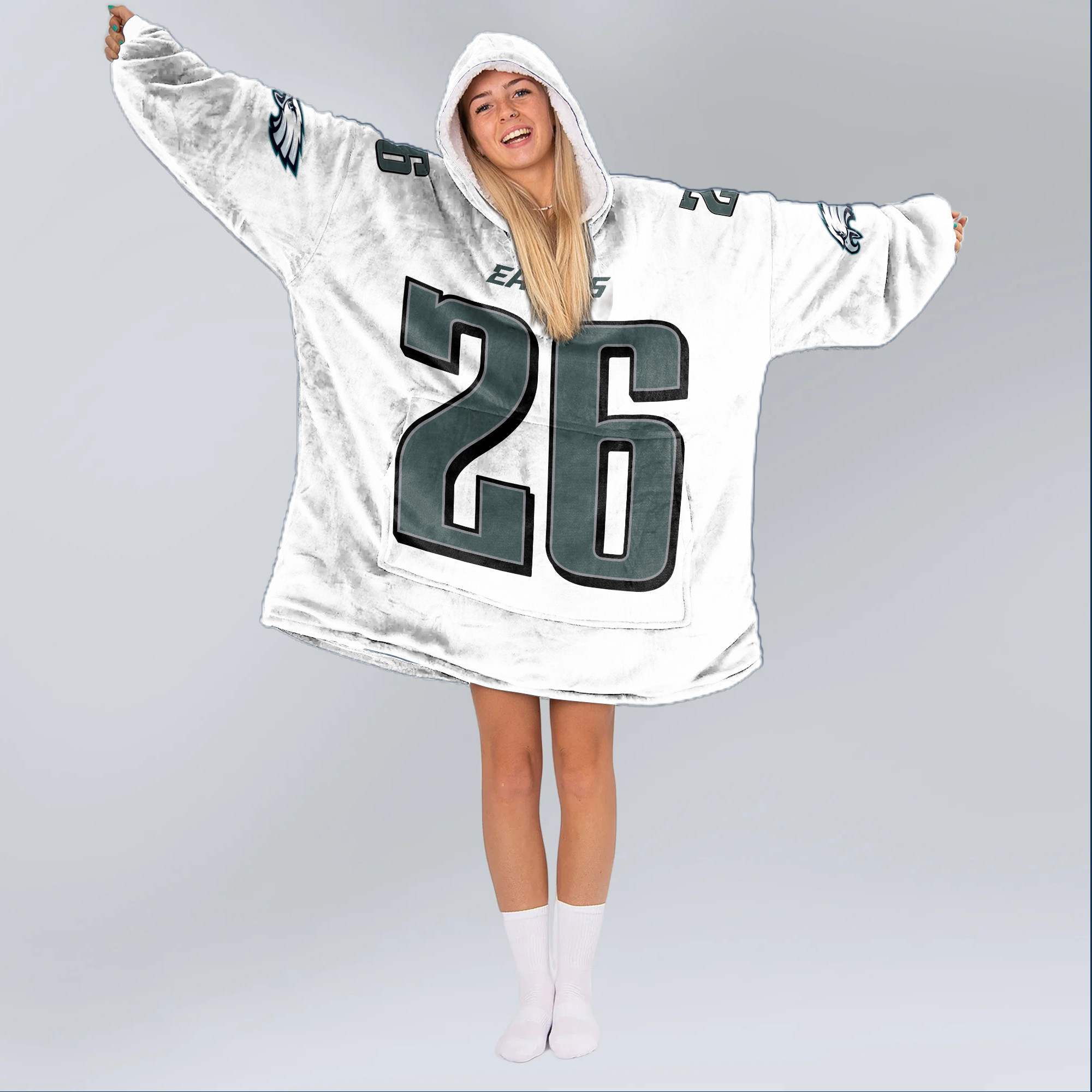 Adult S.B 26 Philadelphia Football Unisex Blanket Hoodie