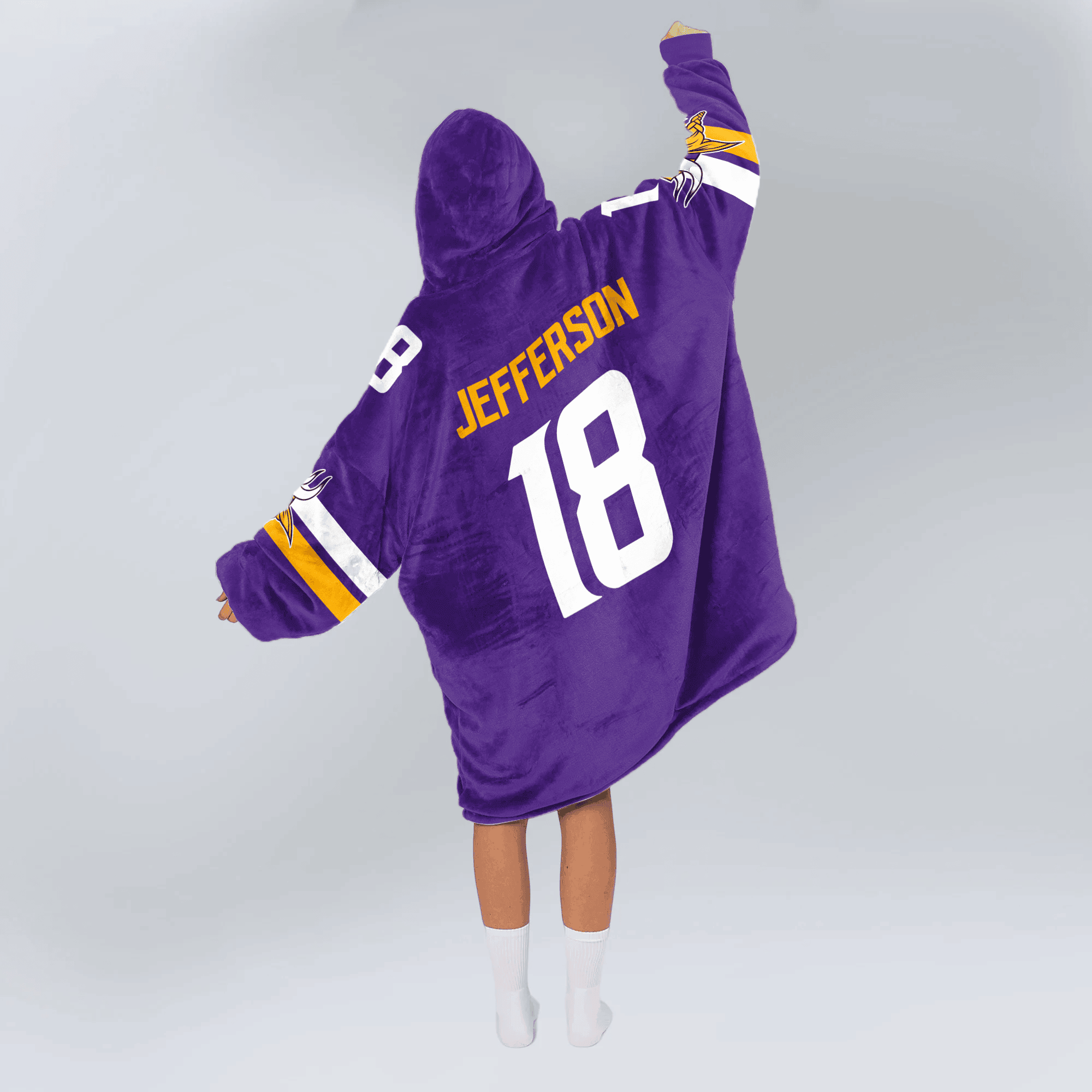 Adult 18 Minnesota Football Unisex Blanket Hoodie