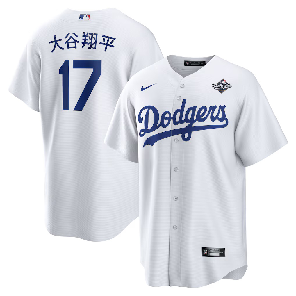 Shohei Ohtani #17 Los Angeles Dodgers 2025 World Series Home Replica Jersey - White