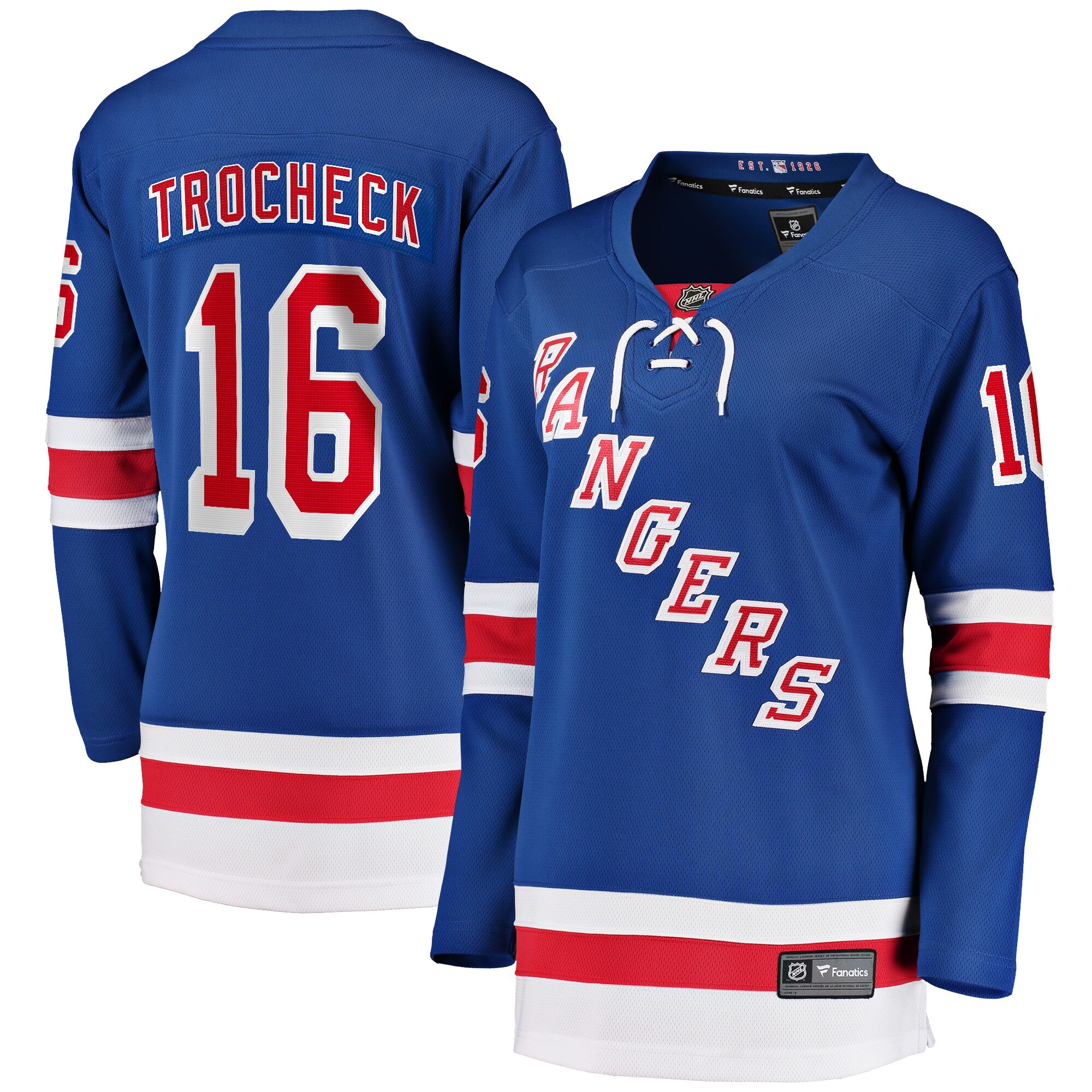 Vincent Trocheck New York Rangers Women's Home Breakaway Player Jersey - Blue