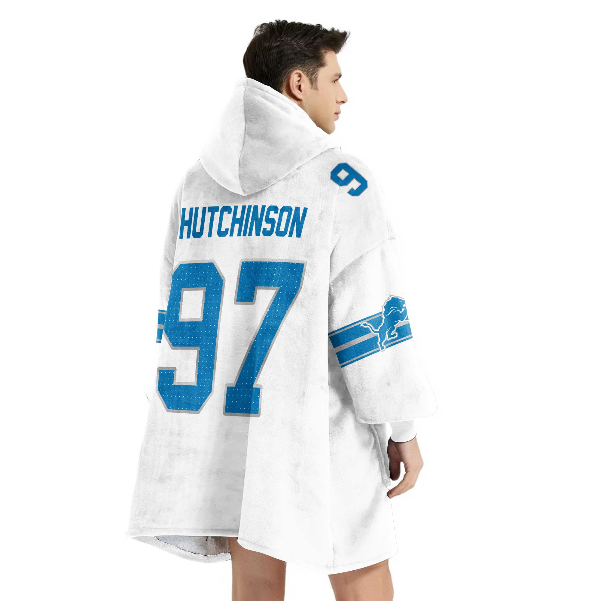 Adult 97 Detroit Football Unisex Blanket Hoodie