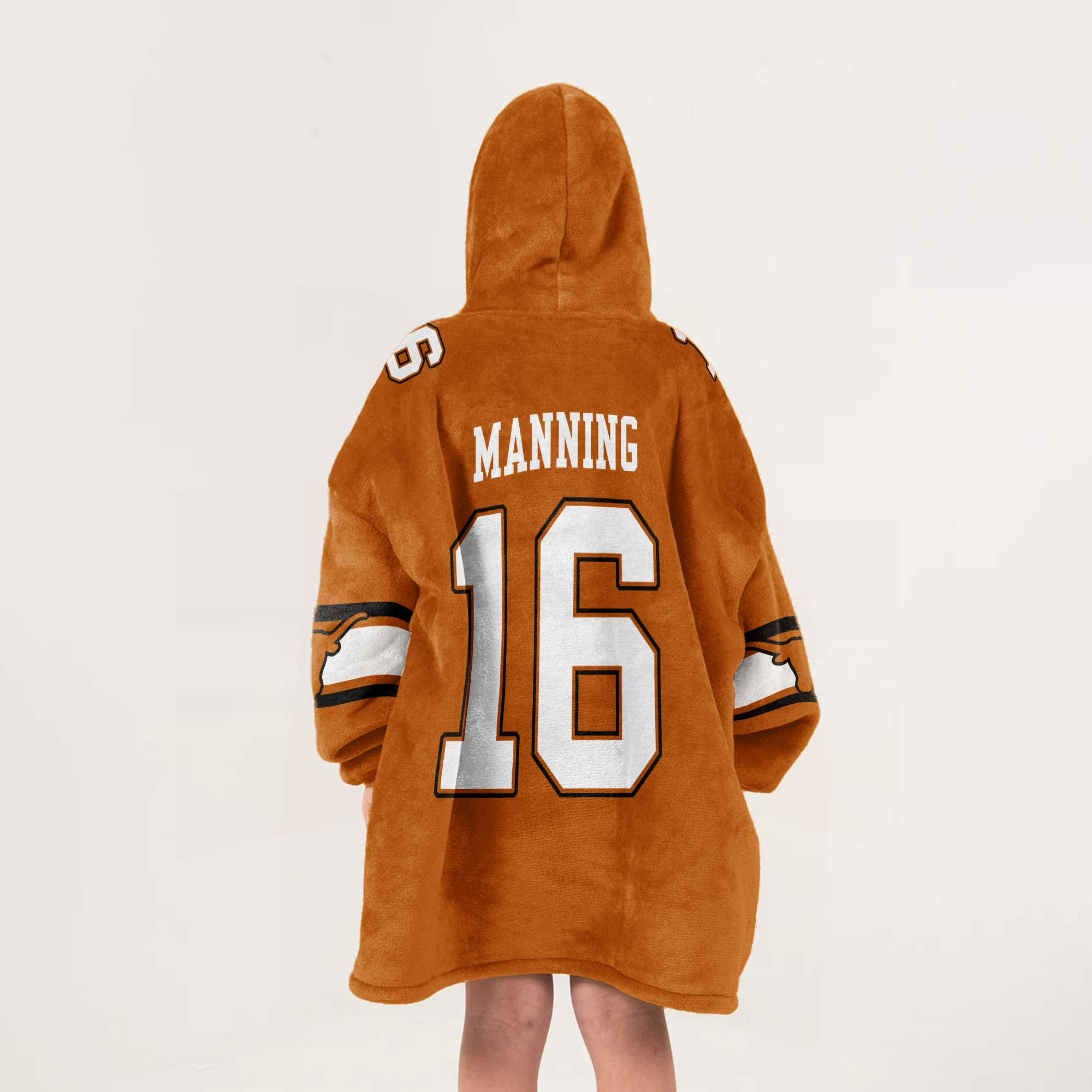 Adult 16 Texas Longhorns Football Unisex Blanket Hoodie