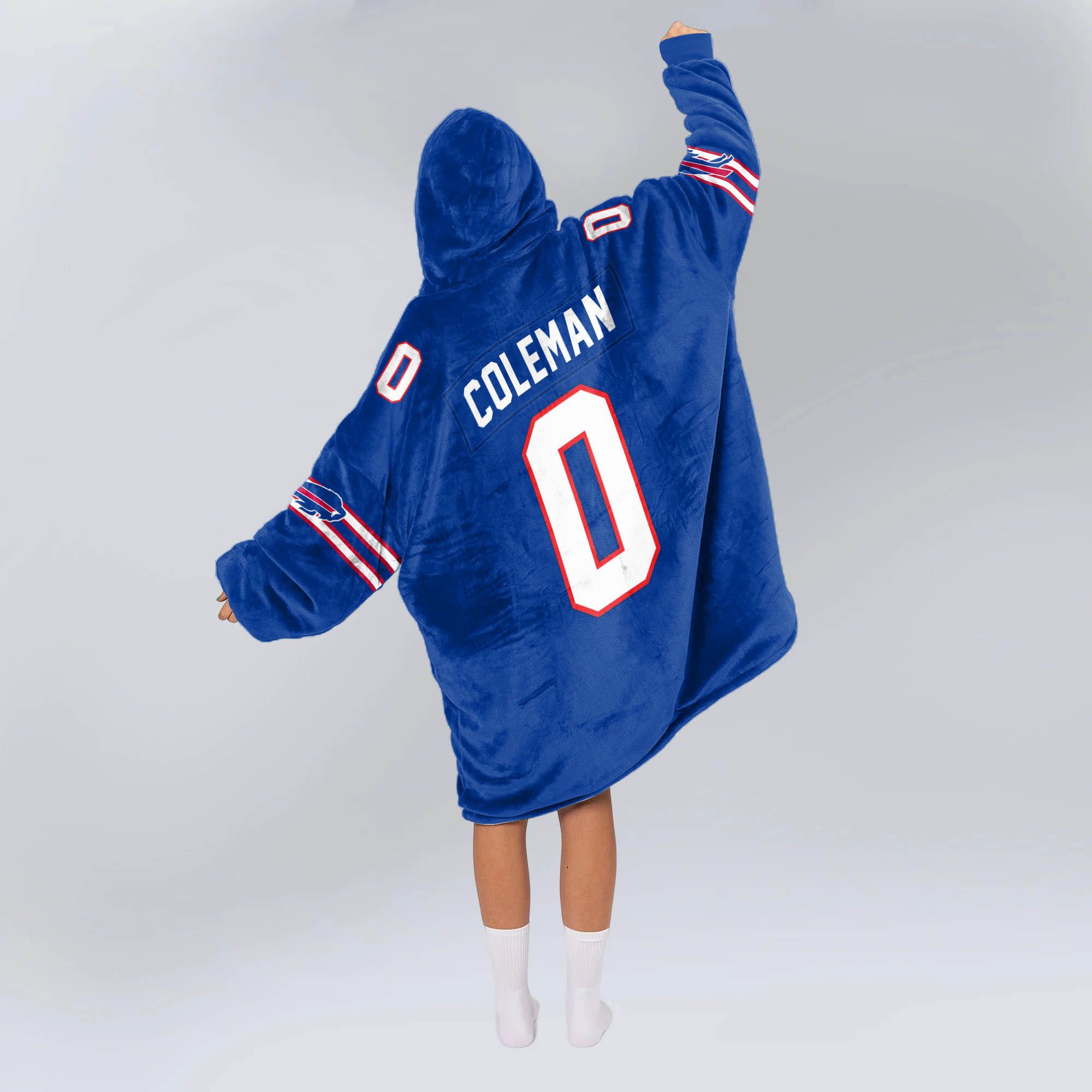Adult 0 Buffalo Football Unisex Blanket Hoodie