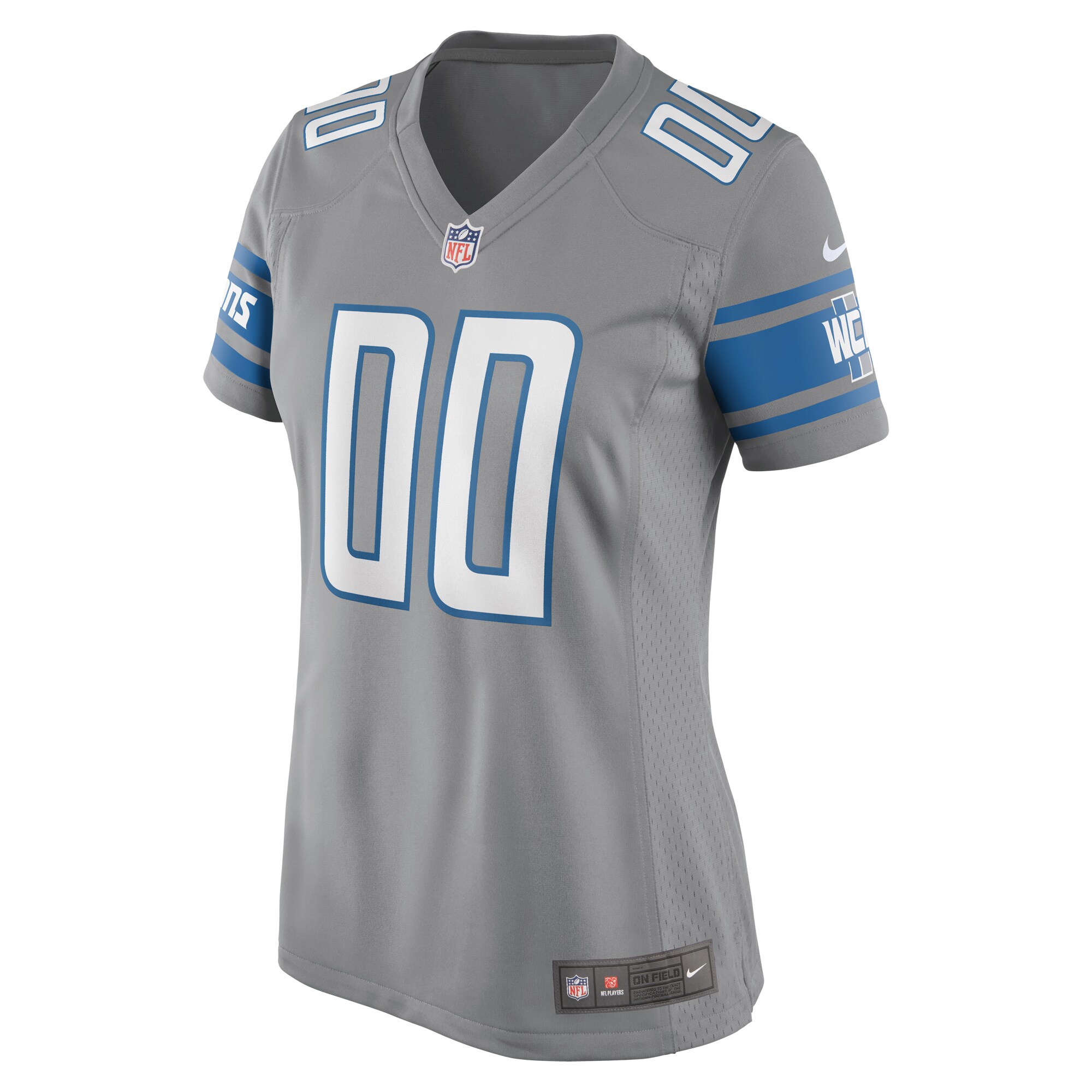Detroit Lions  Women's Alternate Custom Game Jersey - Gray