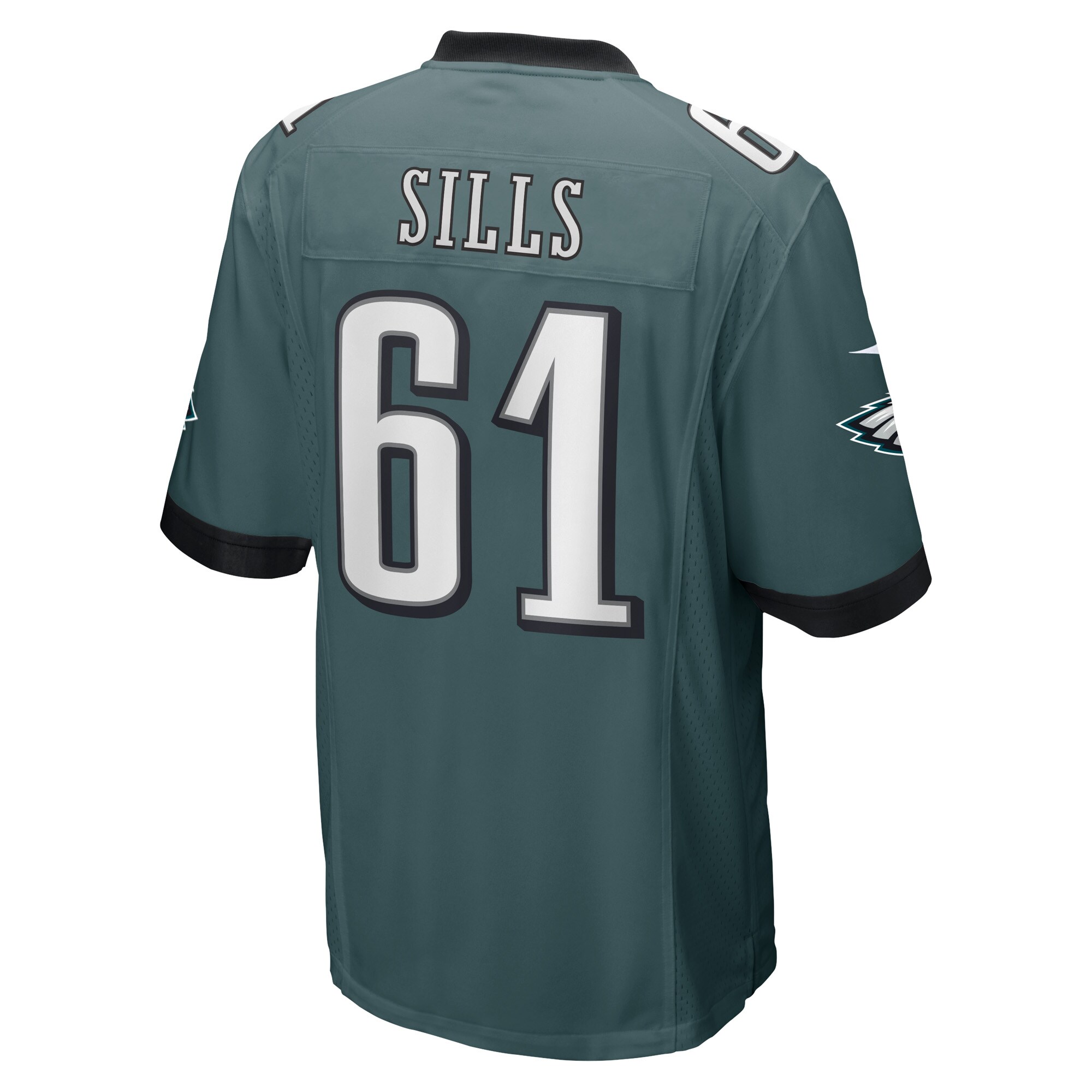Josh Sills Philadelphia Eagles  Game Player Jersey - Midnight Green