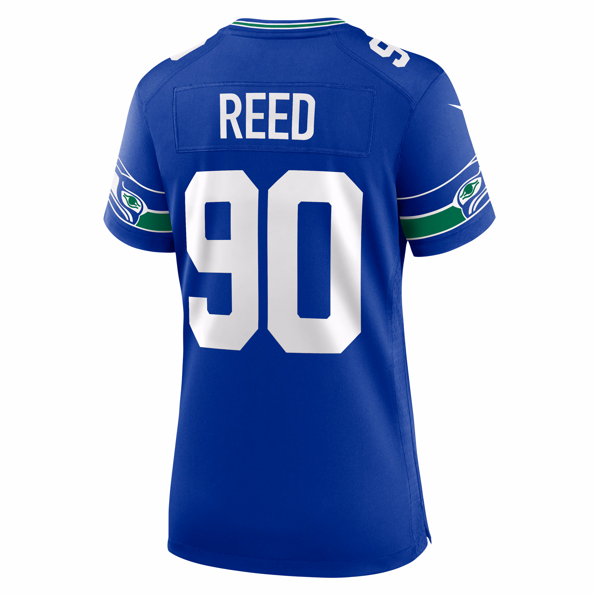 Jarran Reed Seattle Seahawks Women's Throwback Player Game Jersey - Royal
