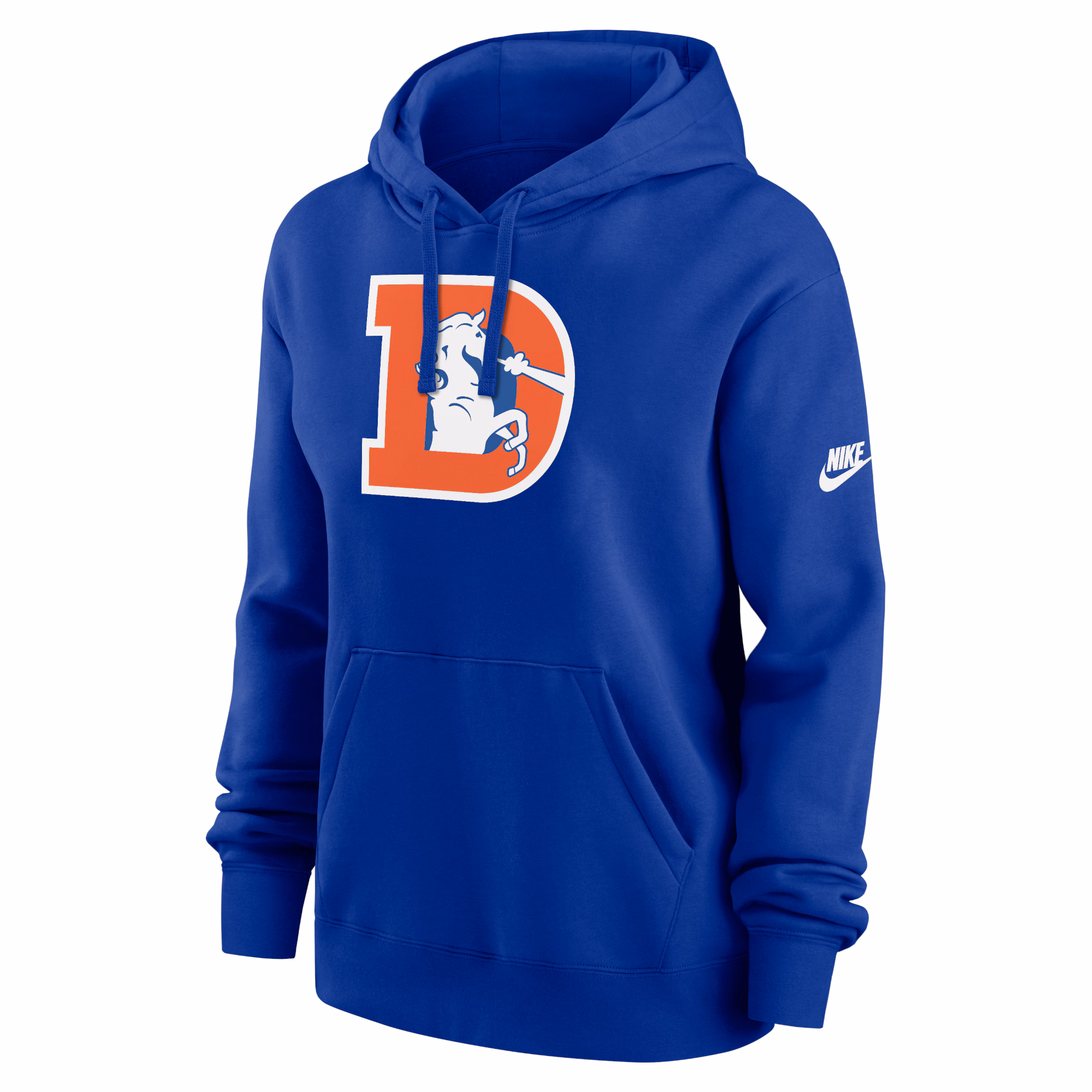 Denver Broncos Women's Club Fleece Pullover Hoodie - Royal