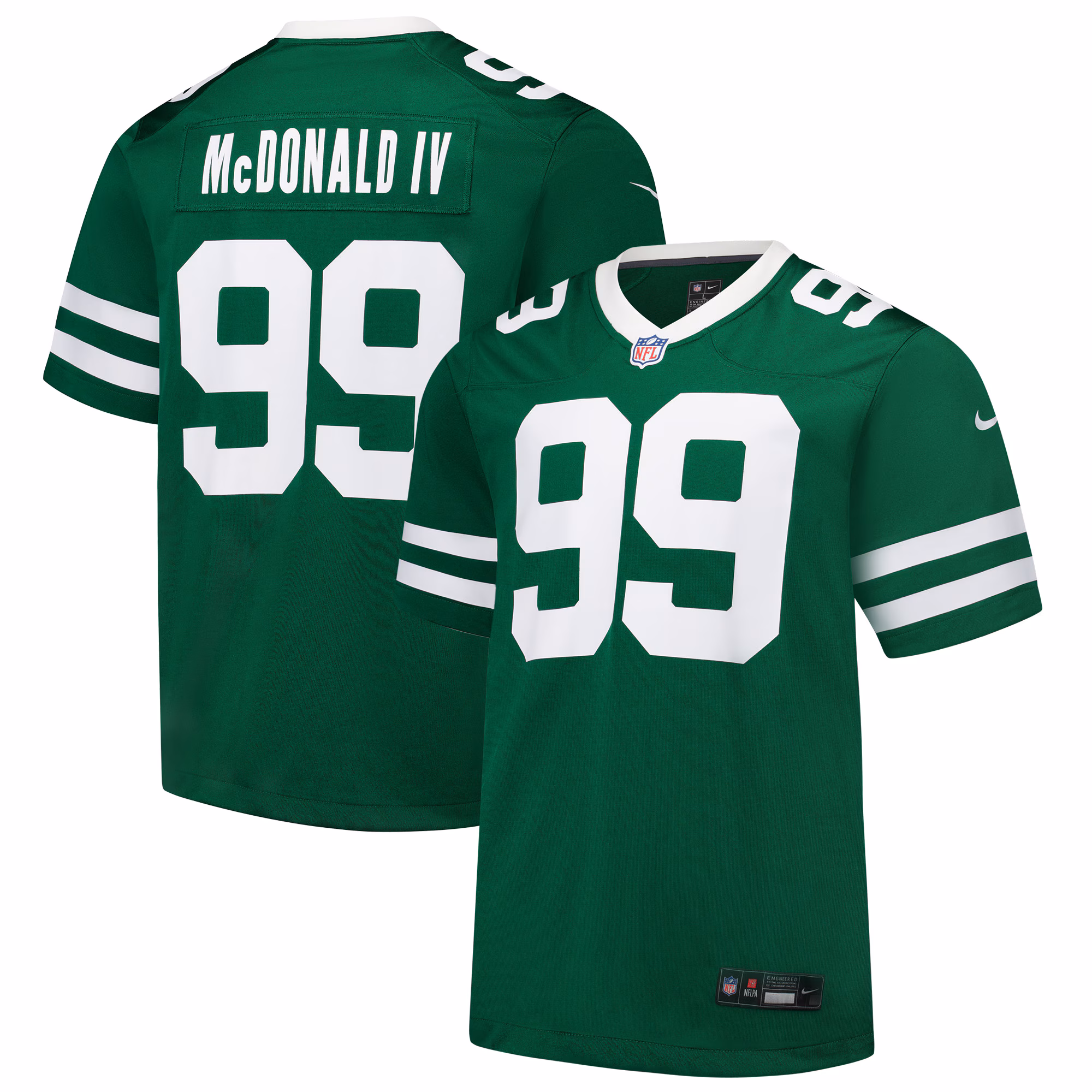 Will McDonald IV New York Jets Team Game Jersey - Legacy Green