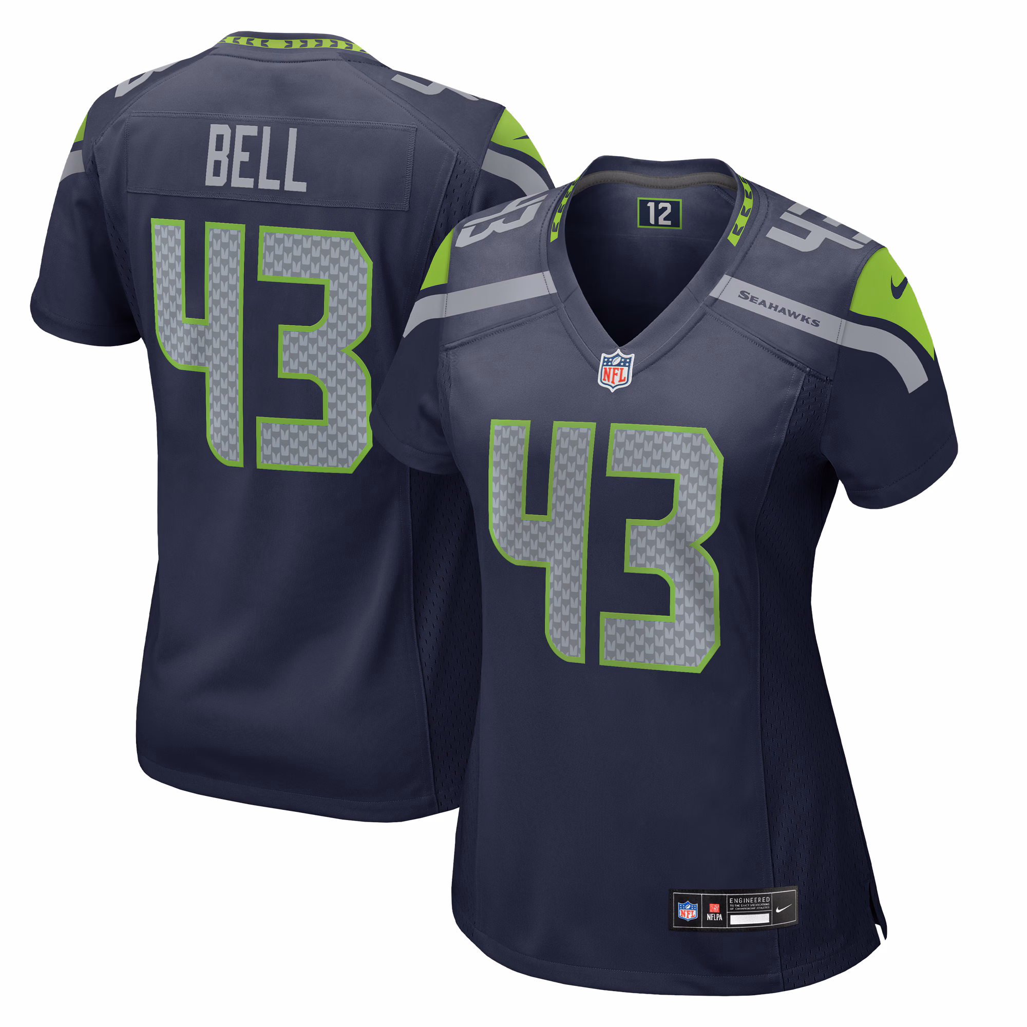 Levi Bell Seattle Seahawks Women's Team Game Jersey - College Navy