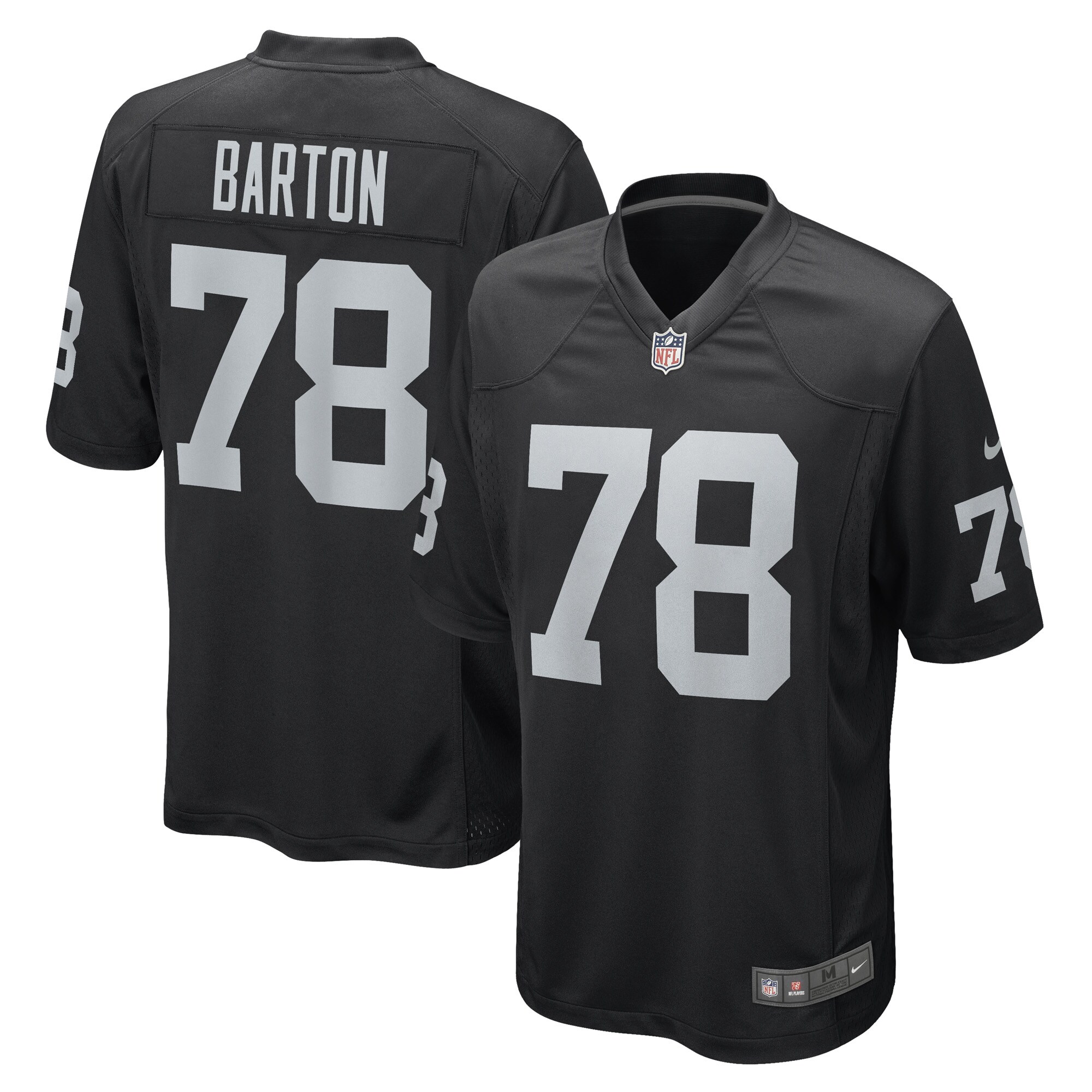 Jackson Barton Las Vegas Raiders  Game Player Jersey - Black