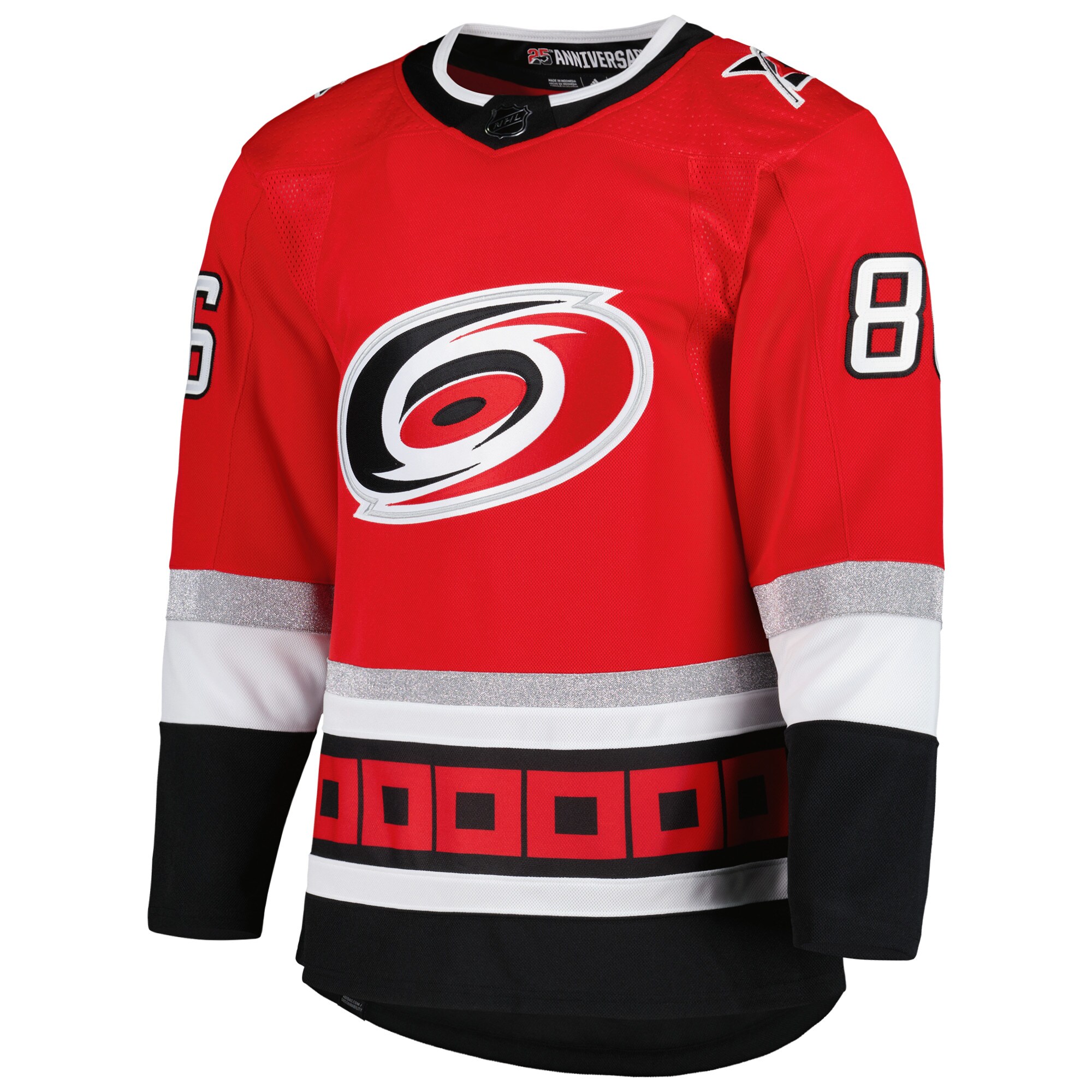 Teuvo Teravainen Carolina Hurricanes  25th Anniversary Authentic Pro Primegreen Player Jersey - Red