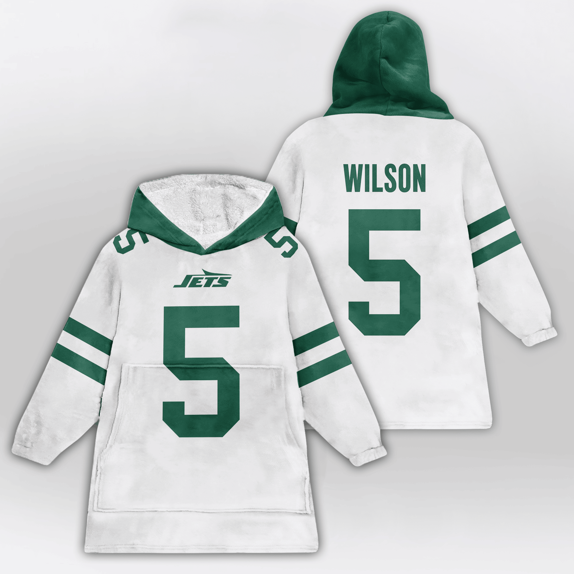 Adult G.W 5 New York J Football Unisex Blanket Hoodie