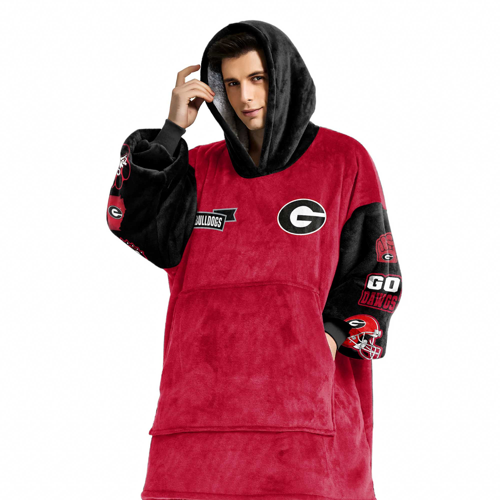 Adult Georgia Football Unisex Blanket Hoodie