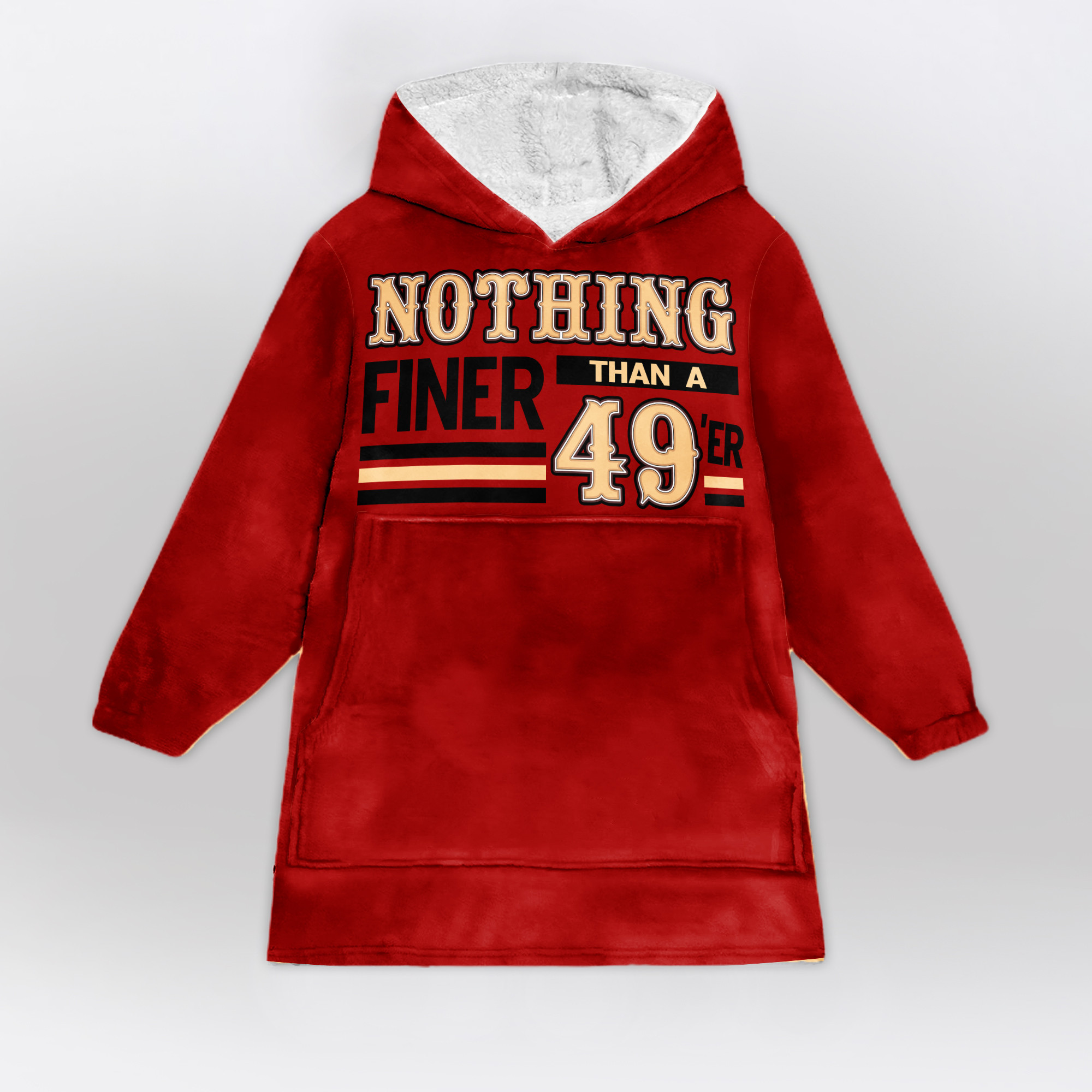 Adult San Francisco 49ers Football Unisex Blanket Hoodie