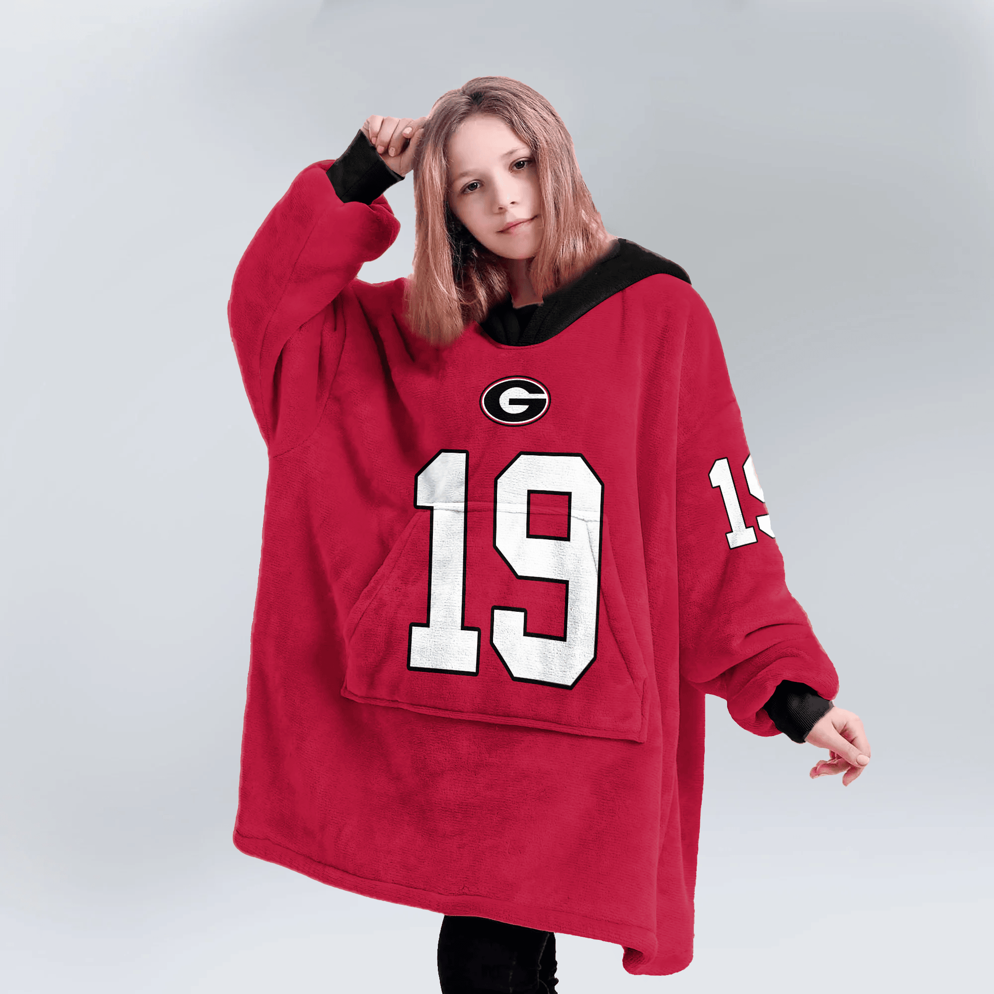 Kid B.B 19 Georgia Football Unisex Blanket Hoodie