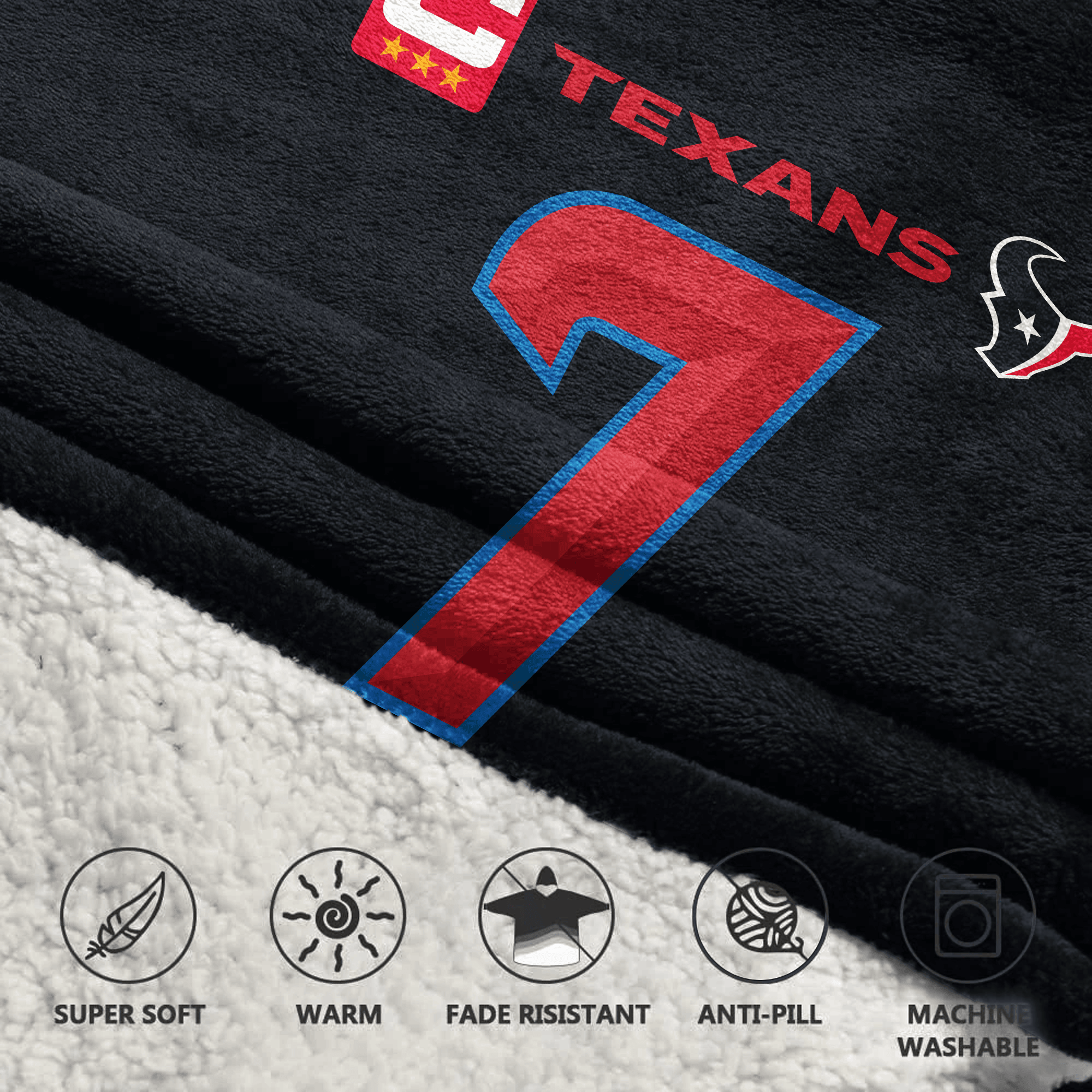 Kid C.J.S 7 Captain Houston Football Unisex Blanket Hoodie