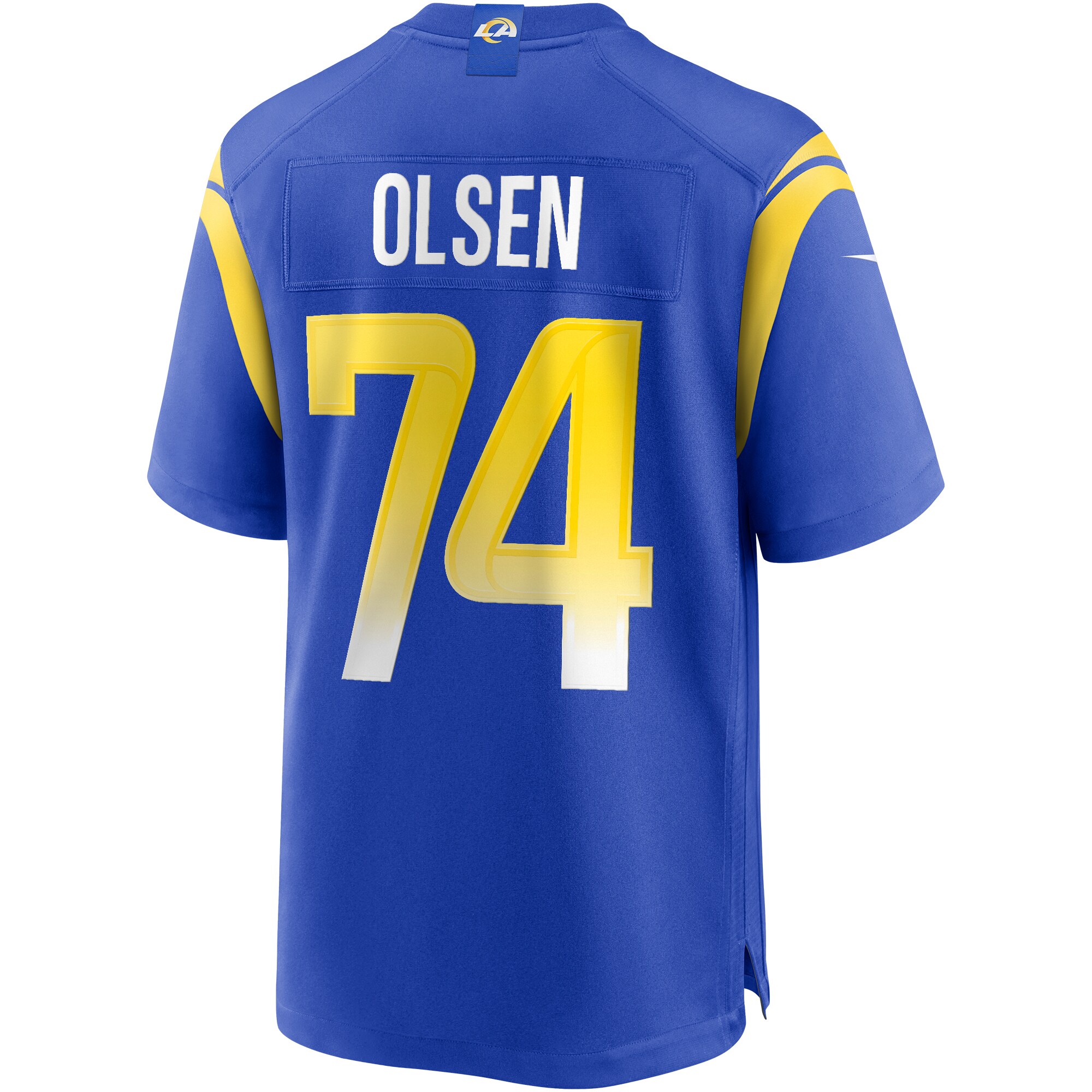 Merlin Olsen Los Angeles Rams Game Retired Player Jersey - Royal