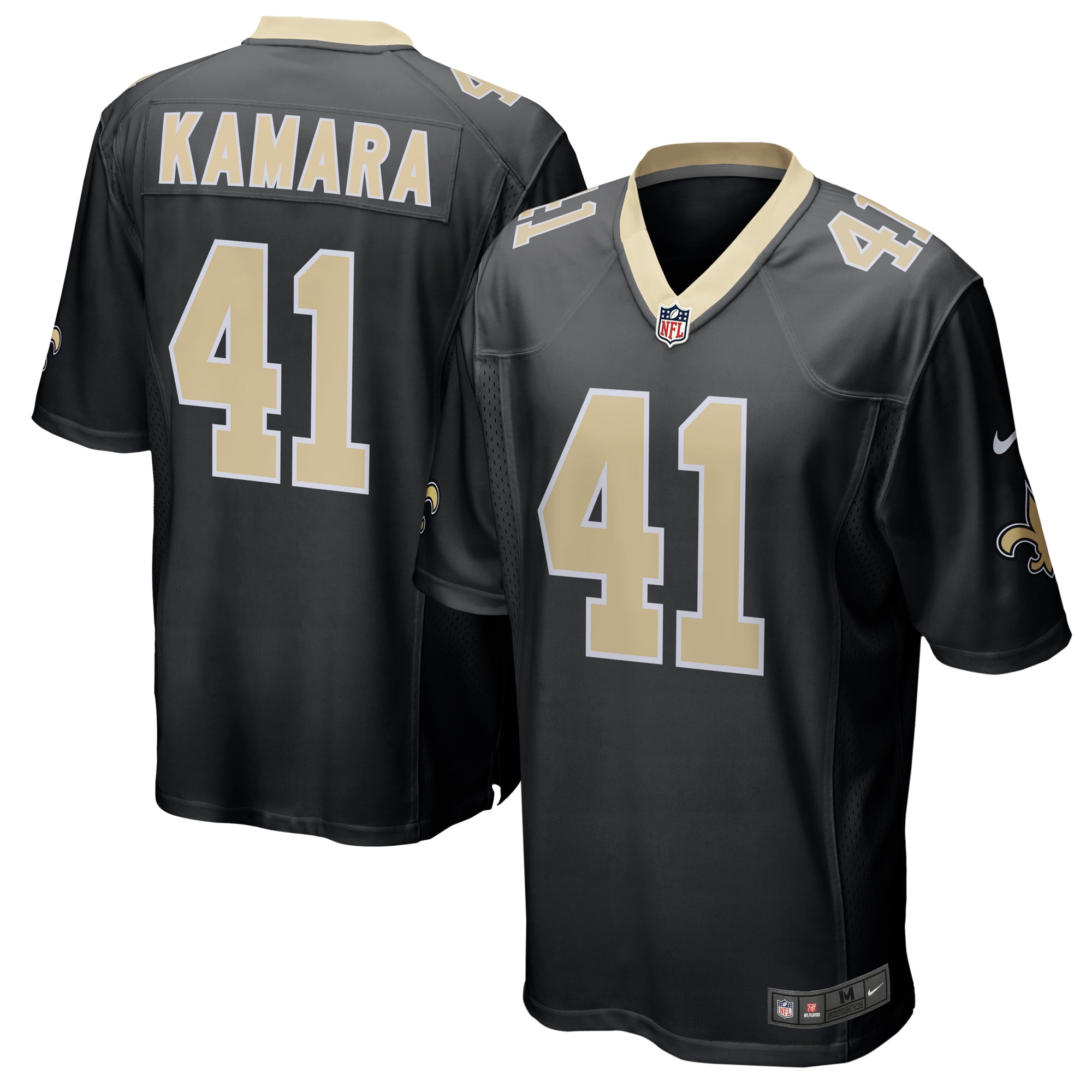 Alvin Kamara New Orleans Saints  Game Player Jersey - Black