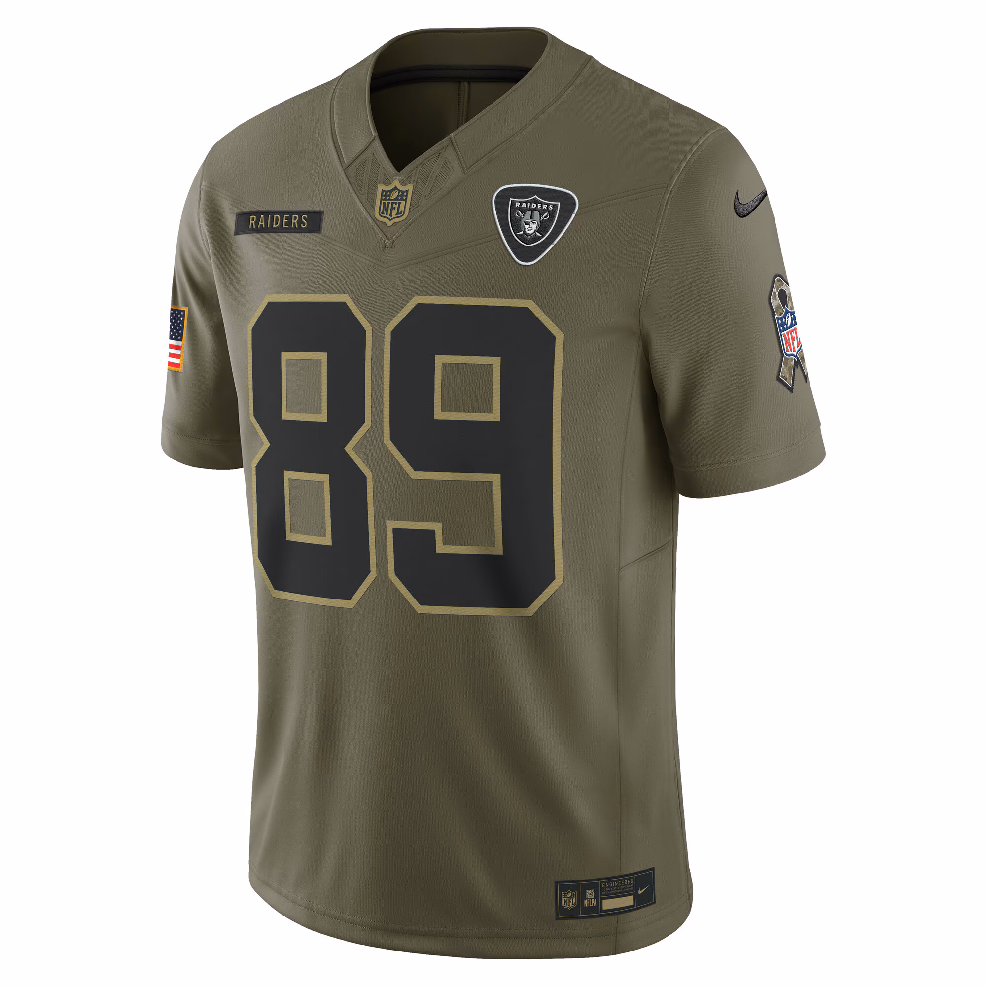 Men's Las Vegas Raiders Brock Bowers Olive 2025 Salute to Service Limited Jersey