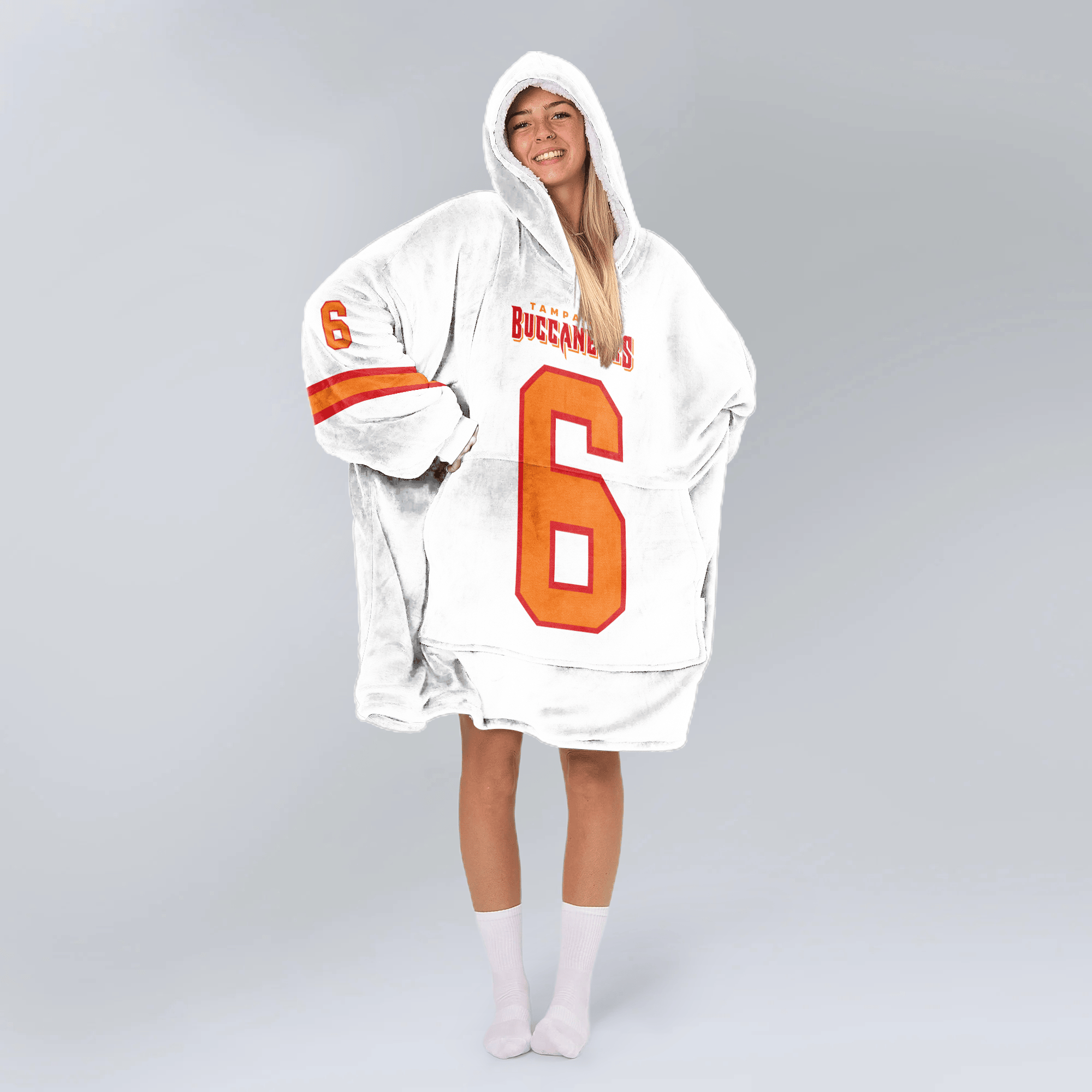 Adult B.M 6 Tampa Bay Football Unisex Blanket Hoodie