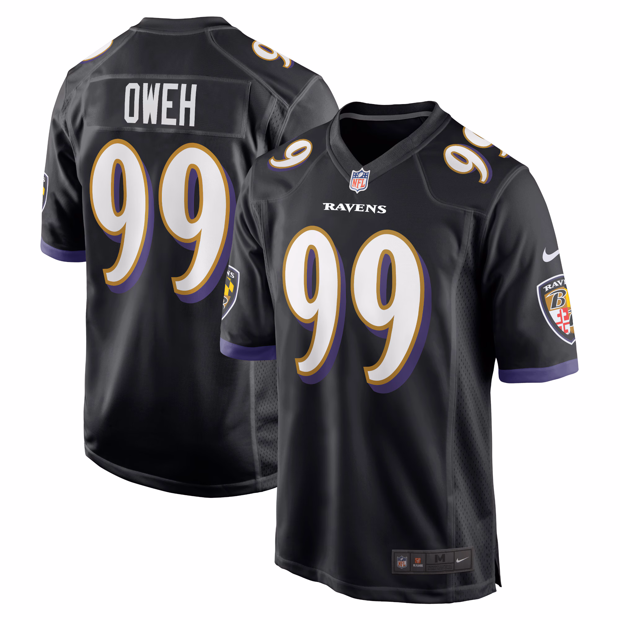 Odafe Oweh Baltimore Ravens Game Jersey - White