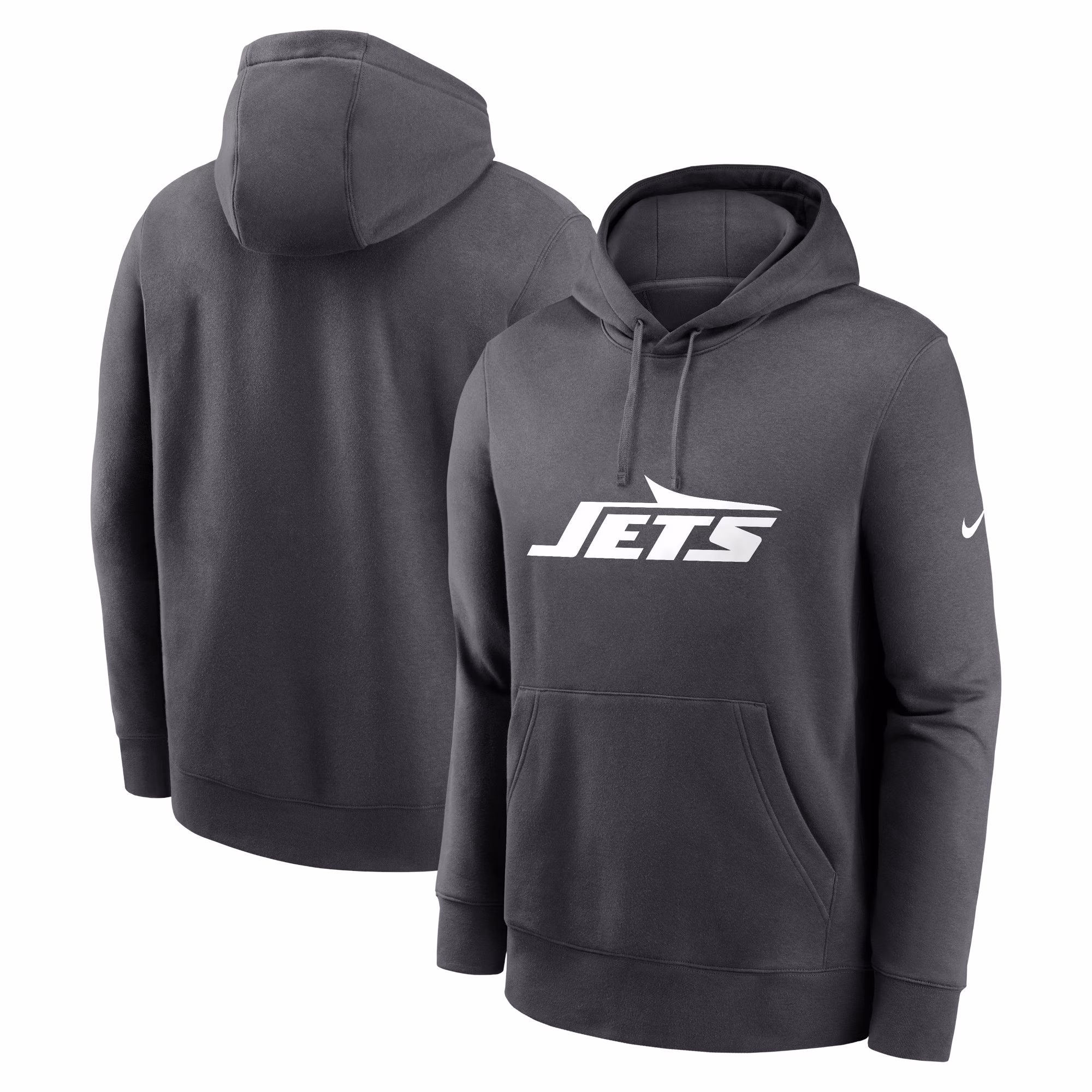 New York Jets Club Logo Pullover Hoodie - Anthracite