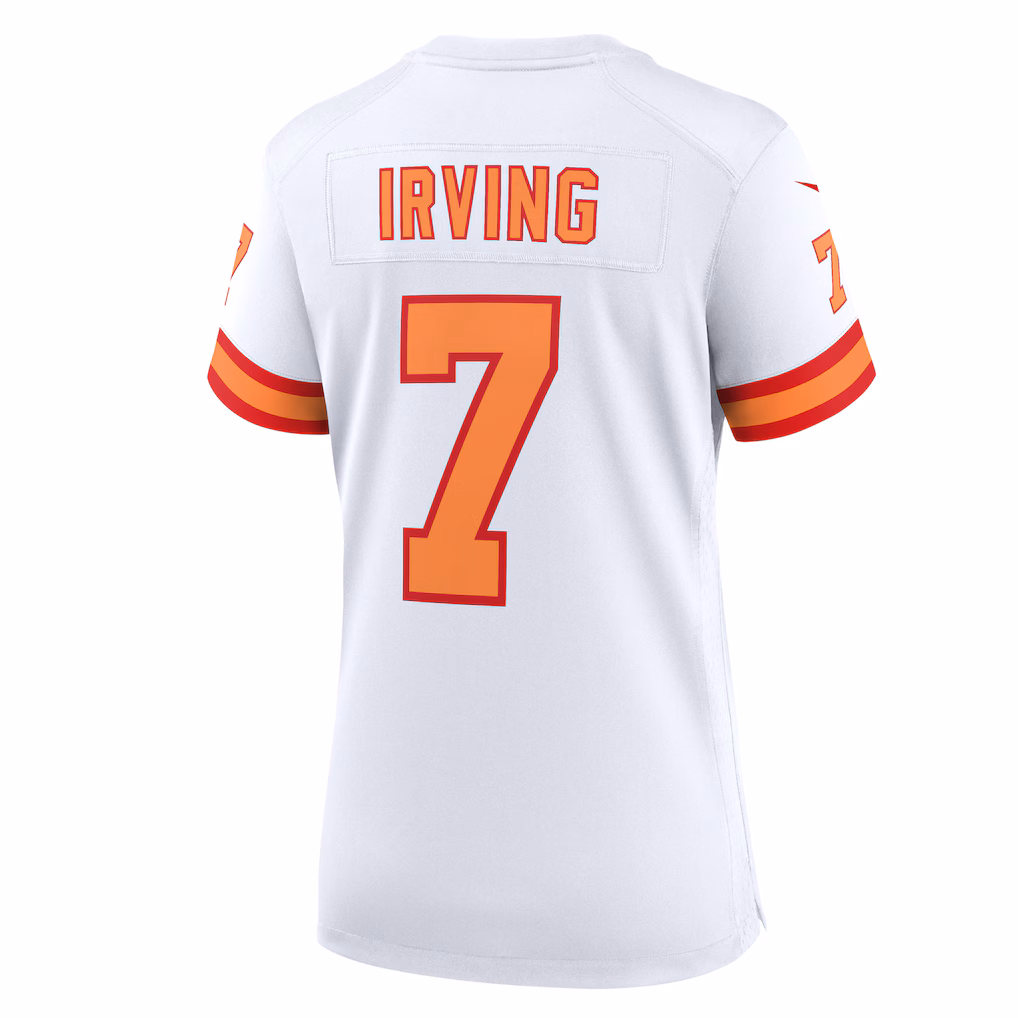 Bucky Irving #7 '76 Tampa Bay Buccaneers Nike Women's 50th Season Game Jersey - White