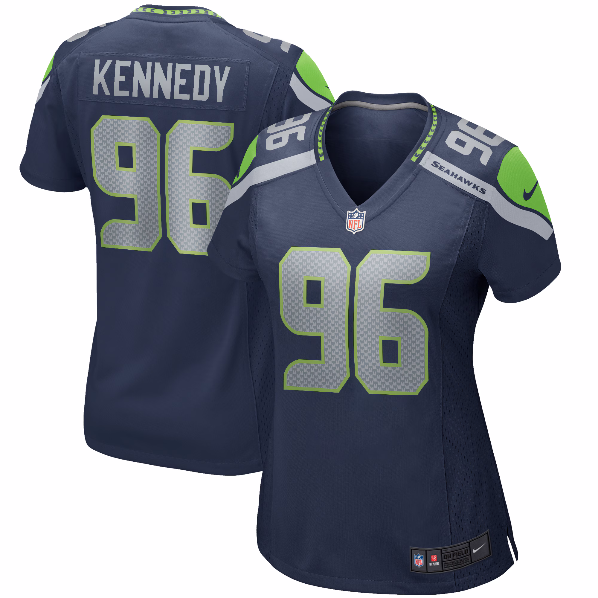 Cortez Kennedy Seattle Seahawks Women's Game Retired Player Jersey - College Navy