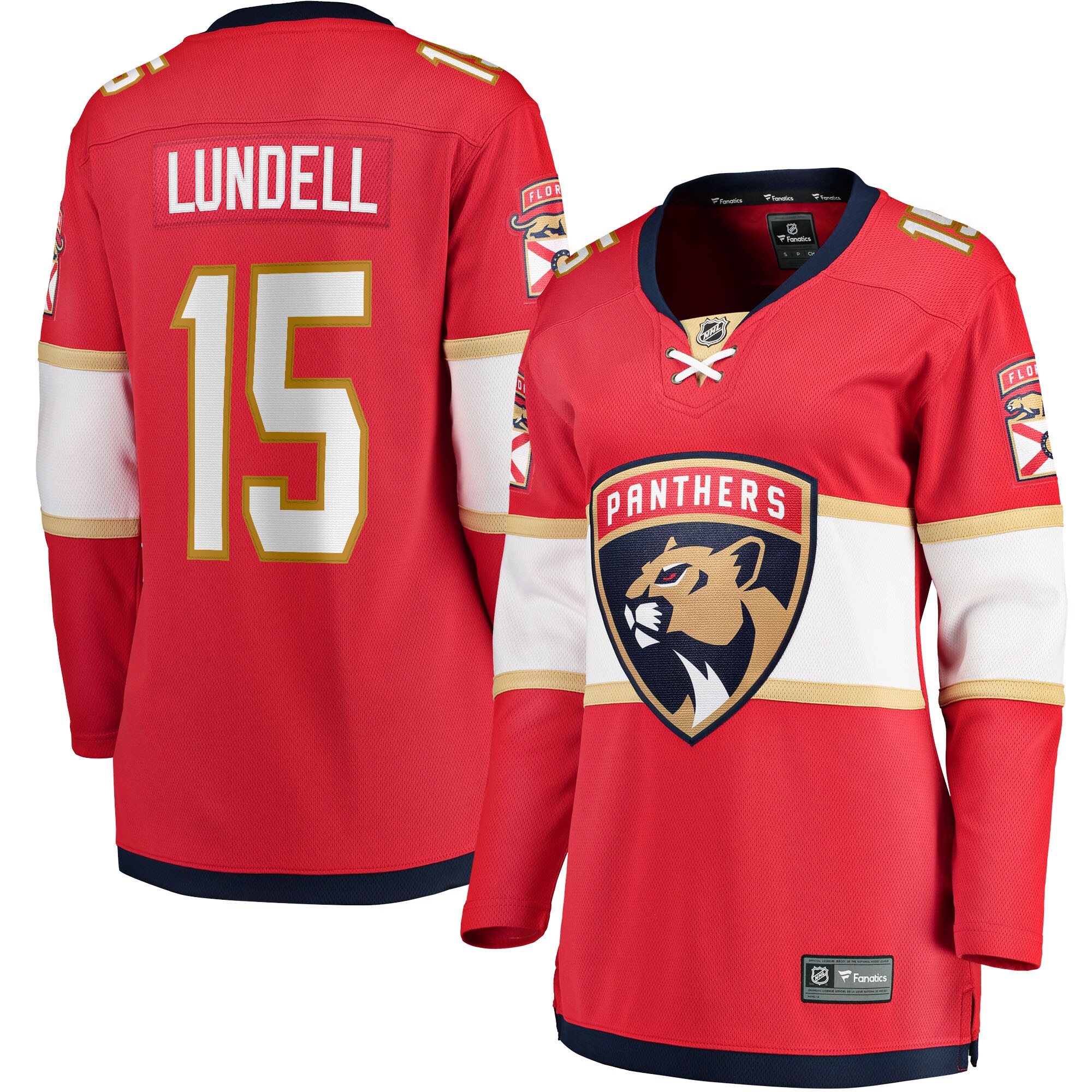 Anton Lundell Florida Panthers Women's Home Breakaway Player Jersey - Red