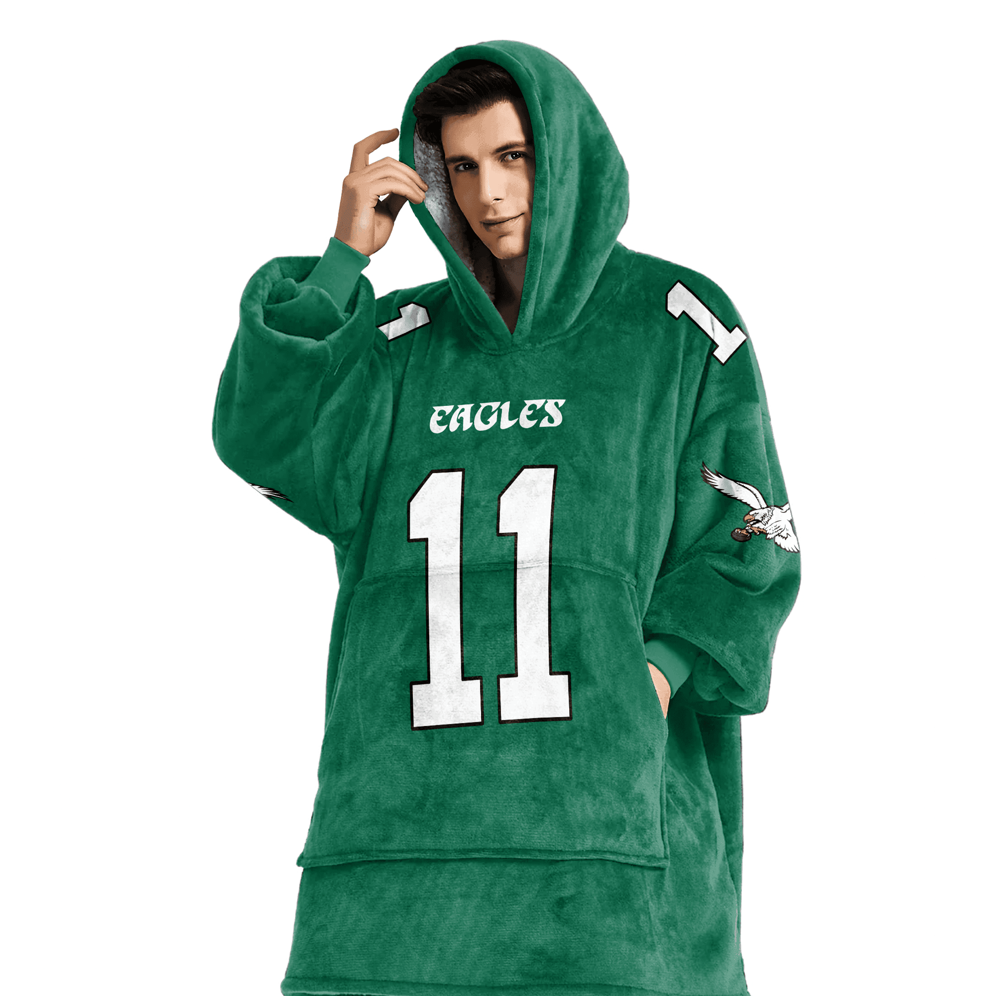 Adult 11 Philadelphia Football Unisex Blanket Hoodie