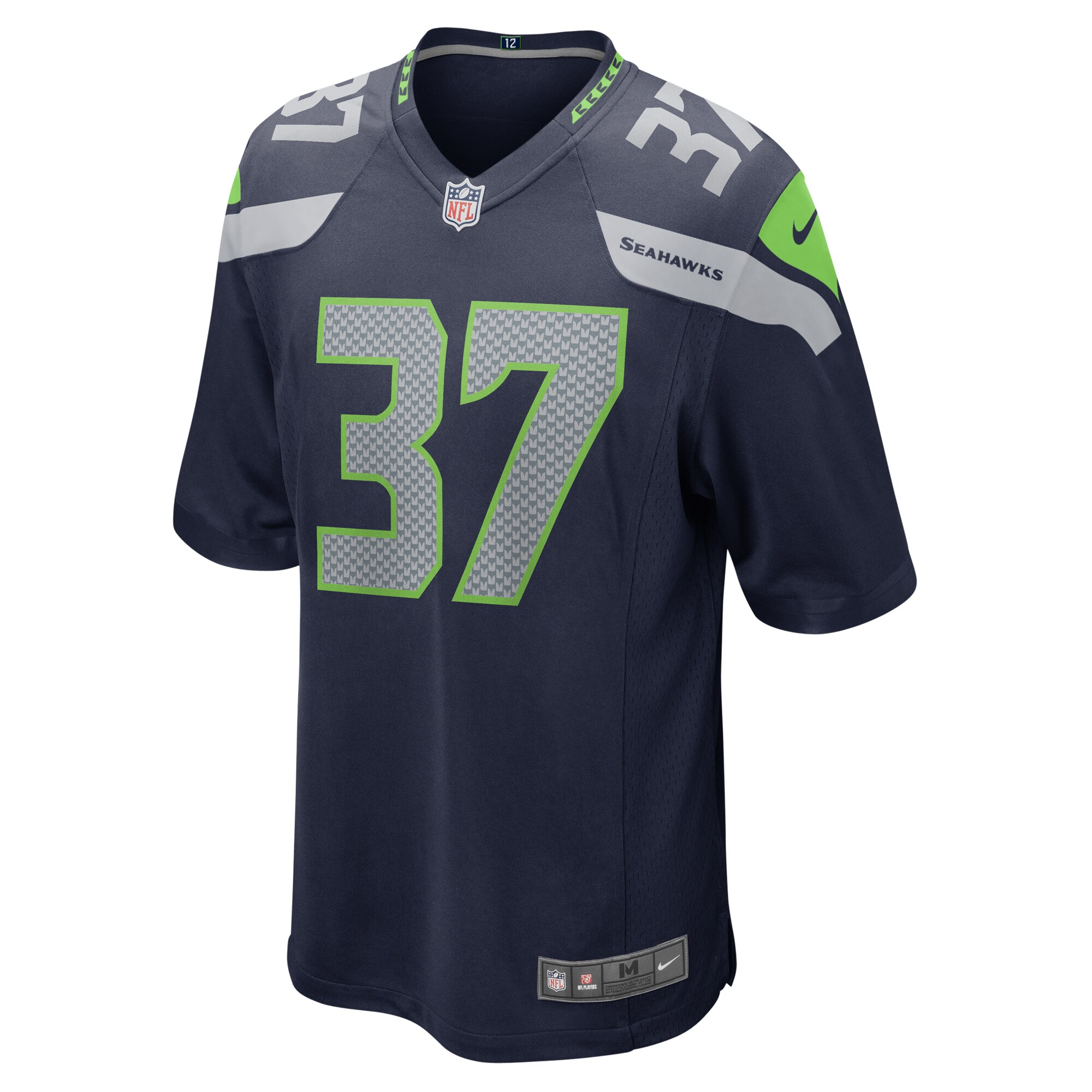 Xavier Crawford Seattle Seahawks  Home Game Player Jersey - College Navy