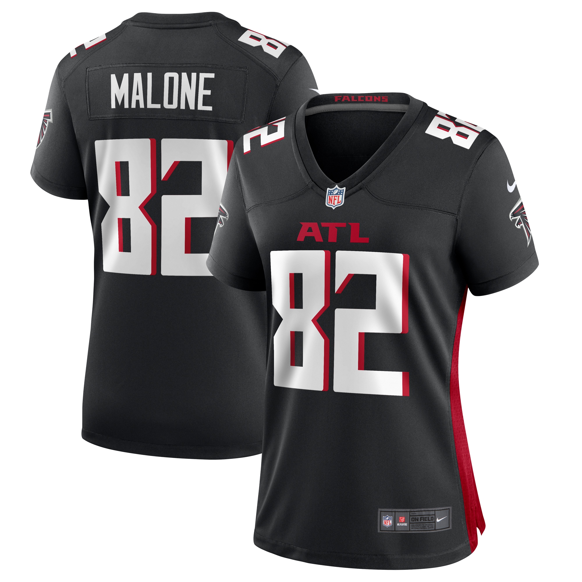 Xavier Malone Atlanta Falcons Women's  Game Jersey -  Black
