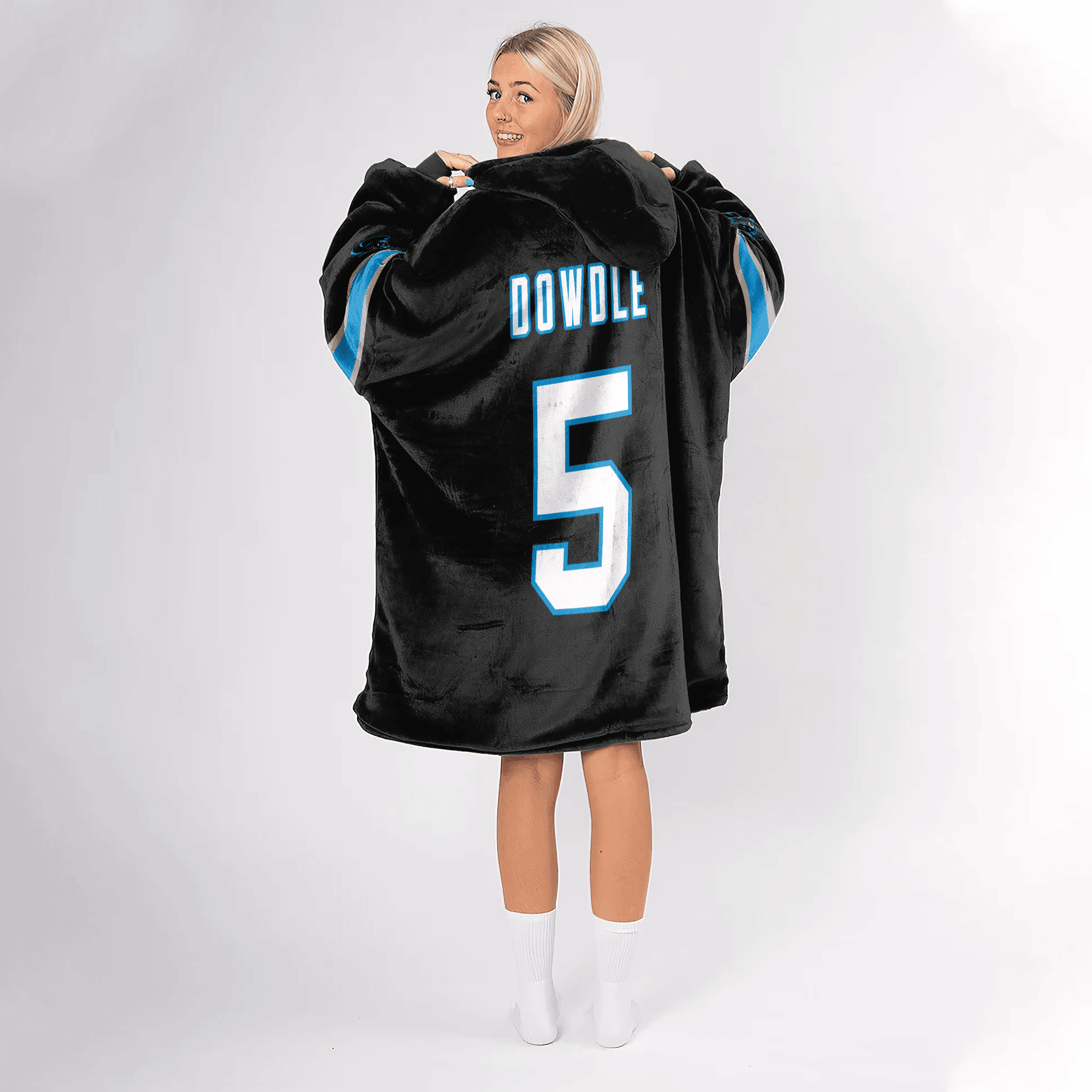 Adult 5 Carolina Football Unisex Blanket Hoodie