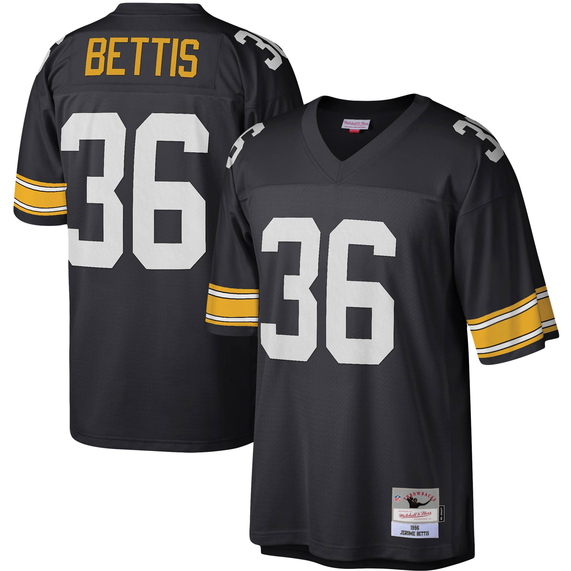 Jerome Bettis Pittsburgh Steelers  Legacy Replica Jersey - Black
