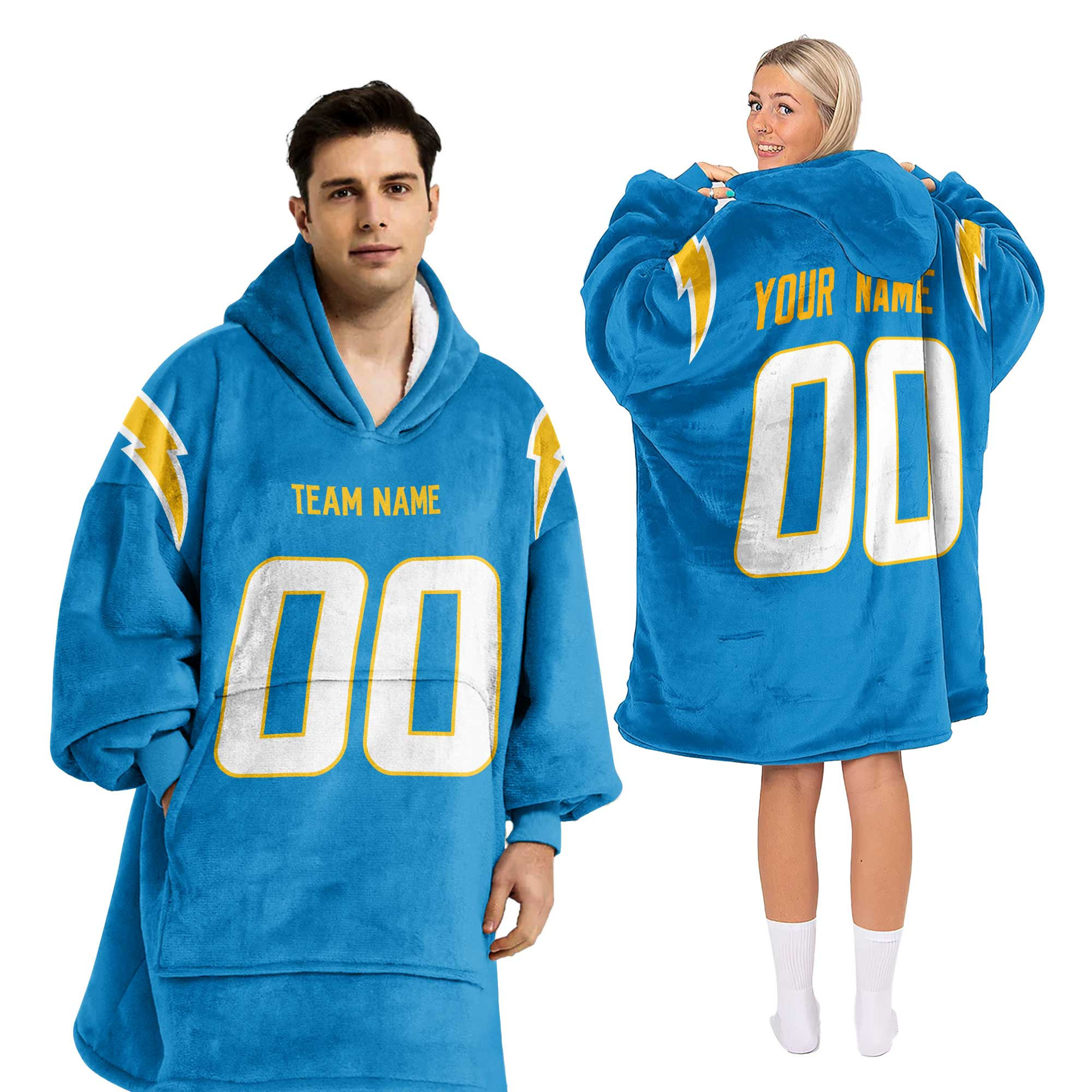Adult Custom Blanket Hoodie Los Angeles Inspired Color