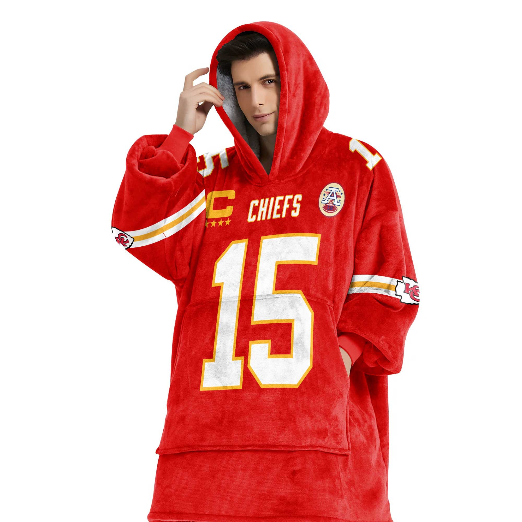 Adult PM 15 Kansas City Football Unisex Blanket Hoodie