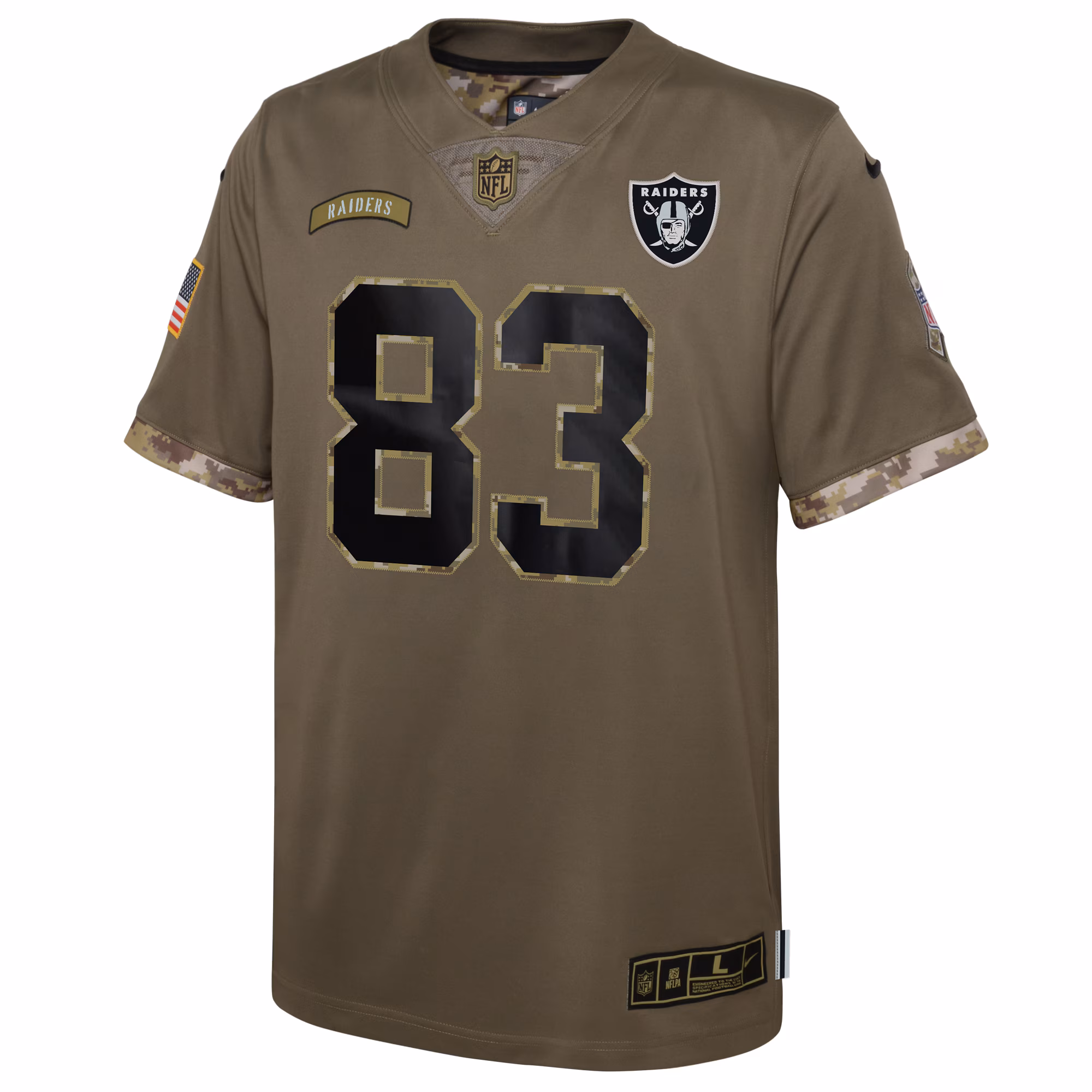 Darren Waller Las Vegas Raiders Youth 2022 Salute To Service Player Limited Jersey - Olive