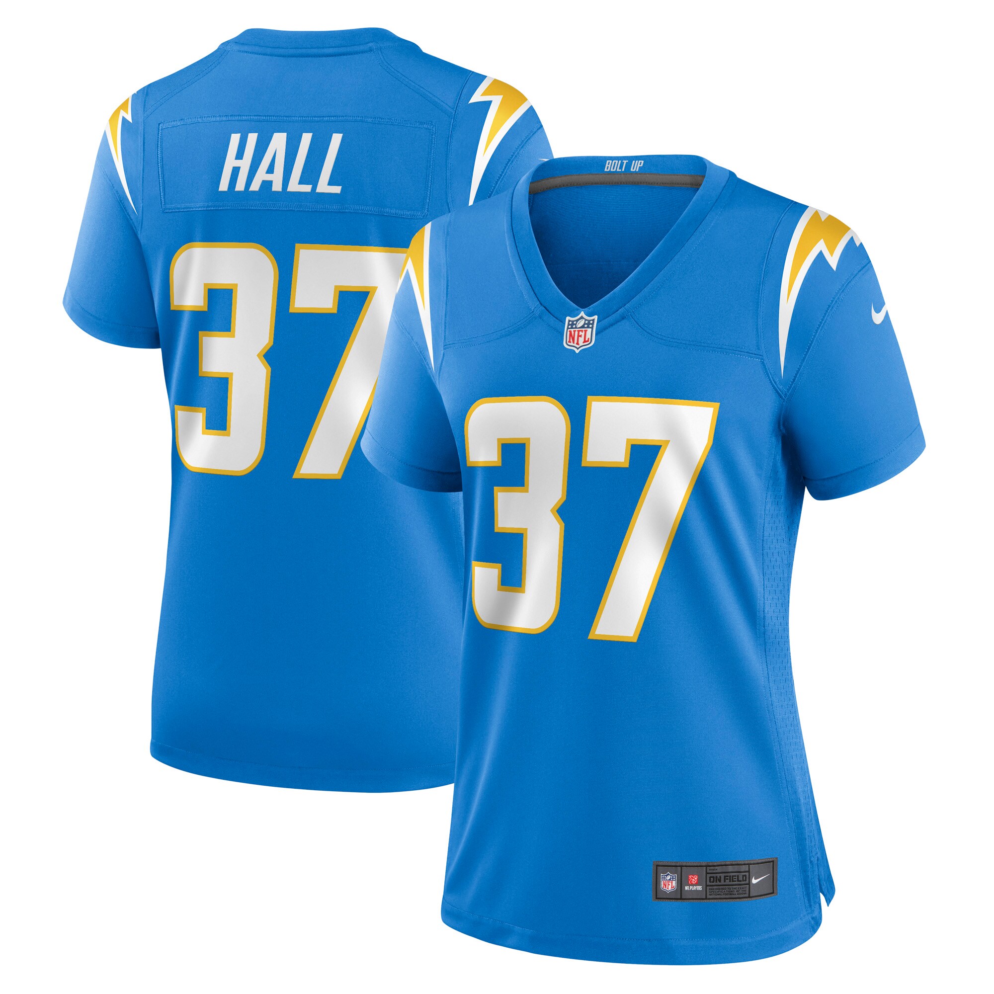 Kemon Hall Los Angeles Chargers  Women's Game Jersey - Powder Blue