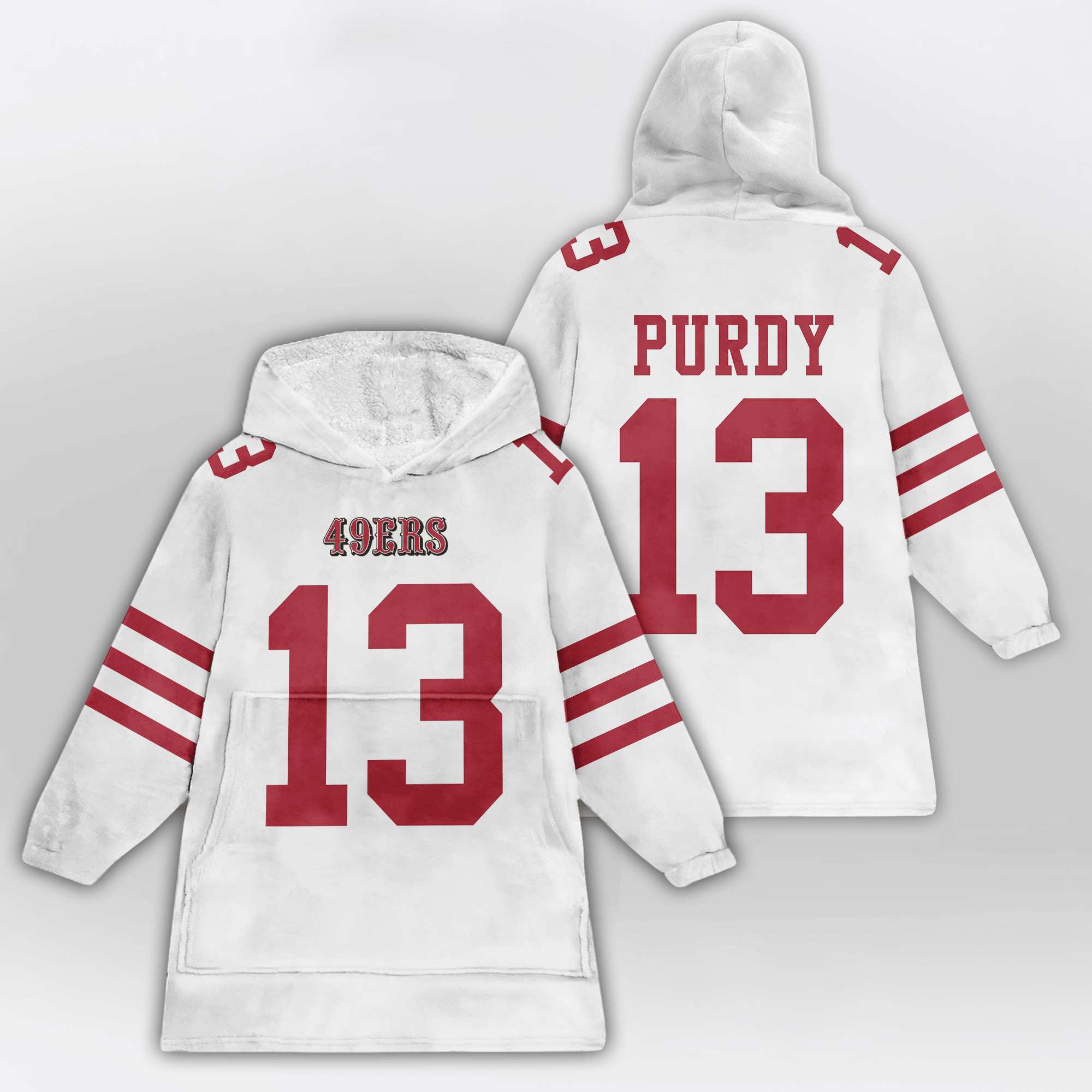 Adult B.P 13 San Francisco 49ers Football Unisex Blanket Hoodie