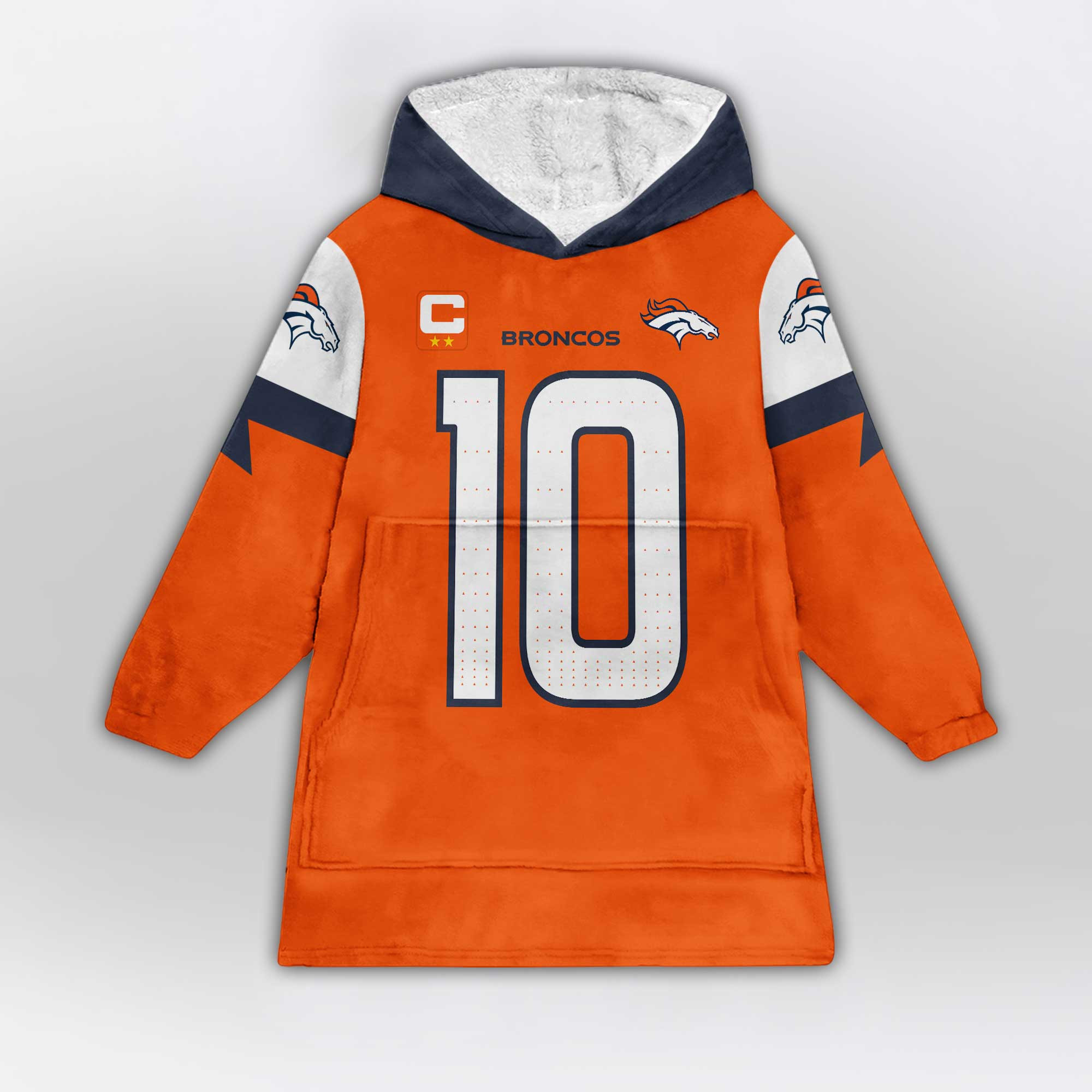 Adult B.N 10 Captain Denver Football Unisex Blanket Hoodie