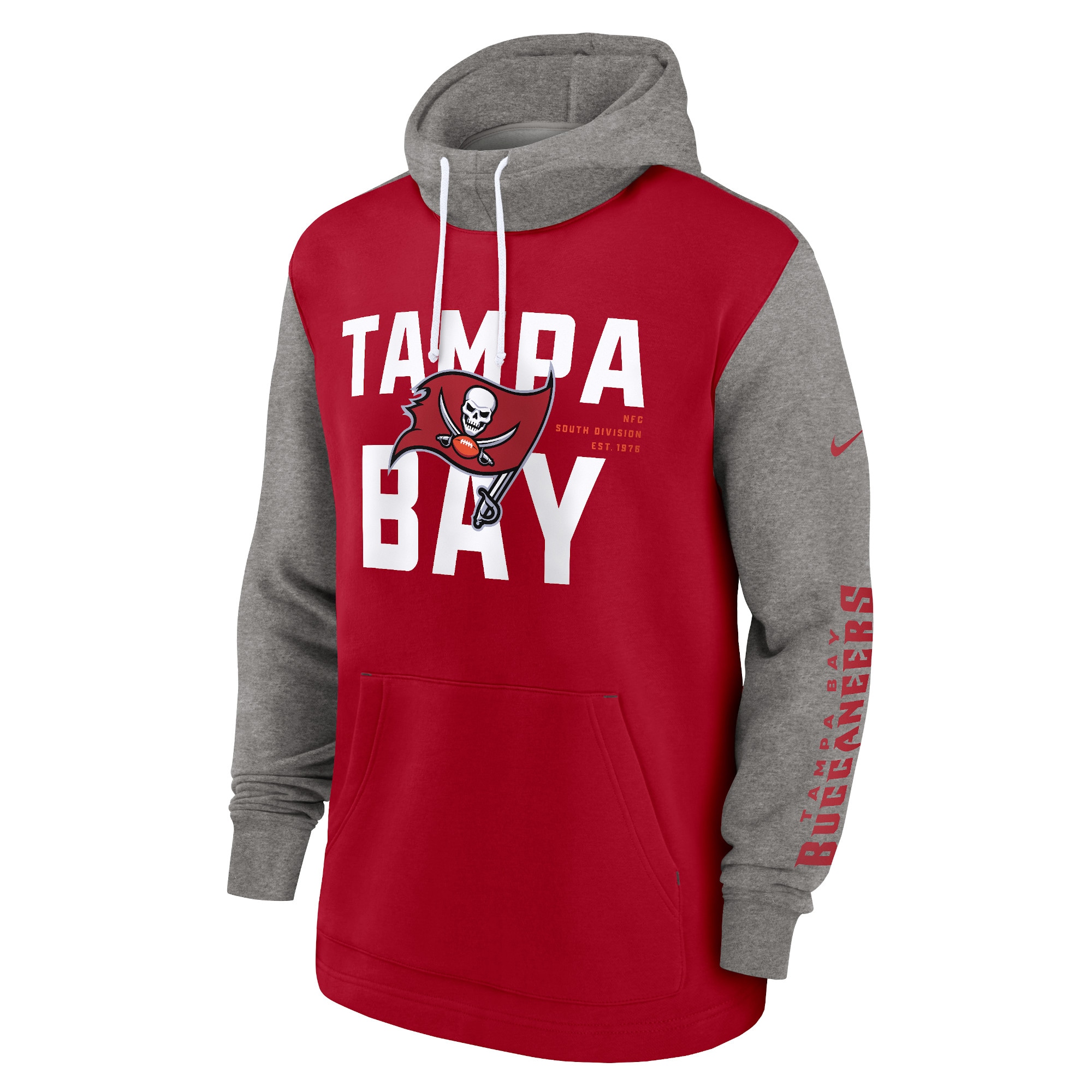 Tampa Bay Buccaneers Fashion Color Block Pullover Hoodie - Red