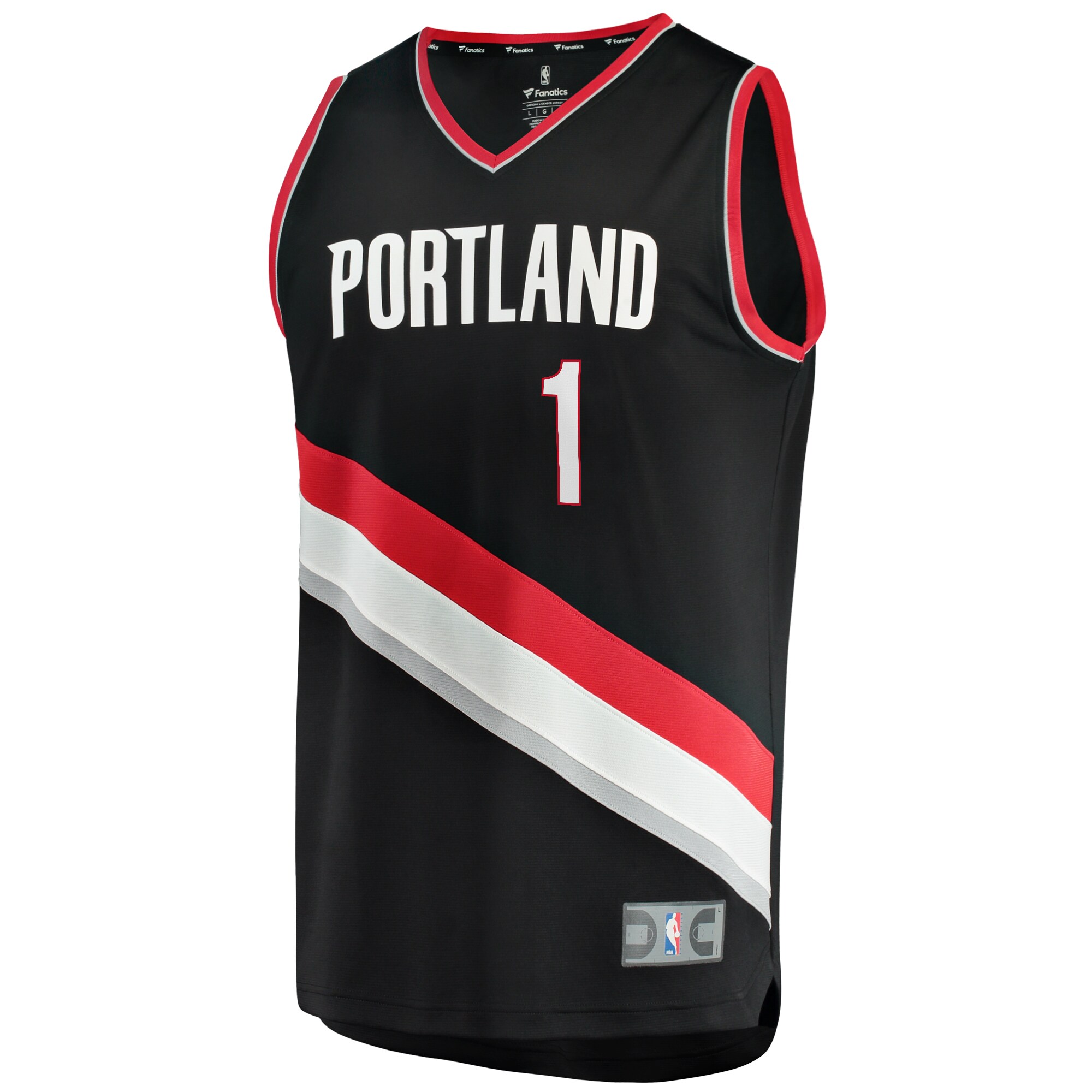Anfernee Simons Portland Trail Blazers  Fast Break Replica Player Jersey - Icon Edition - Black
