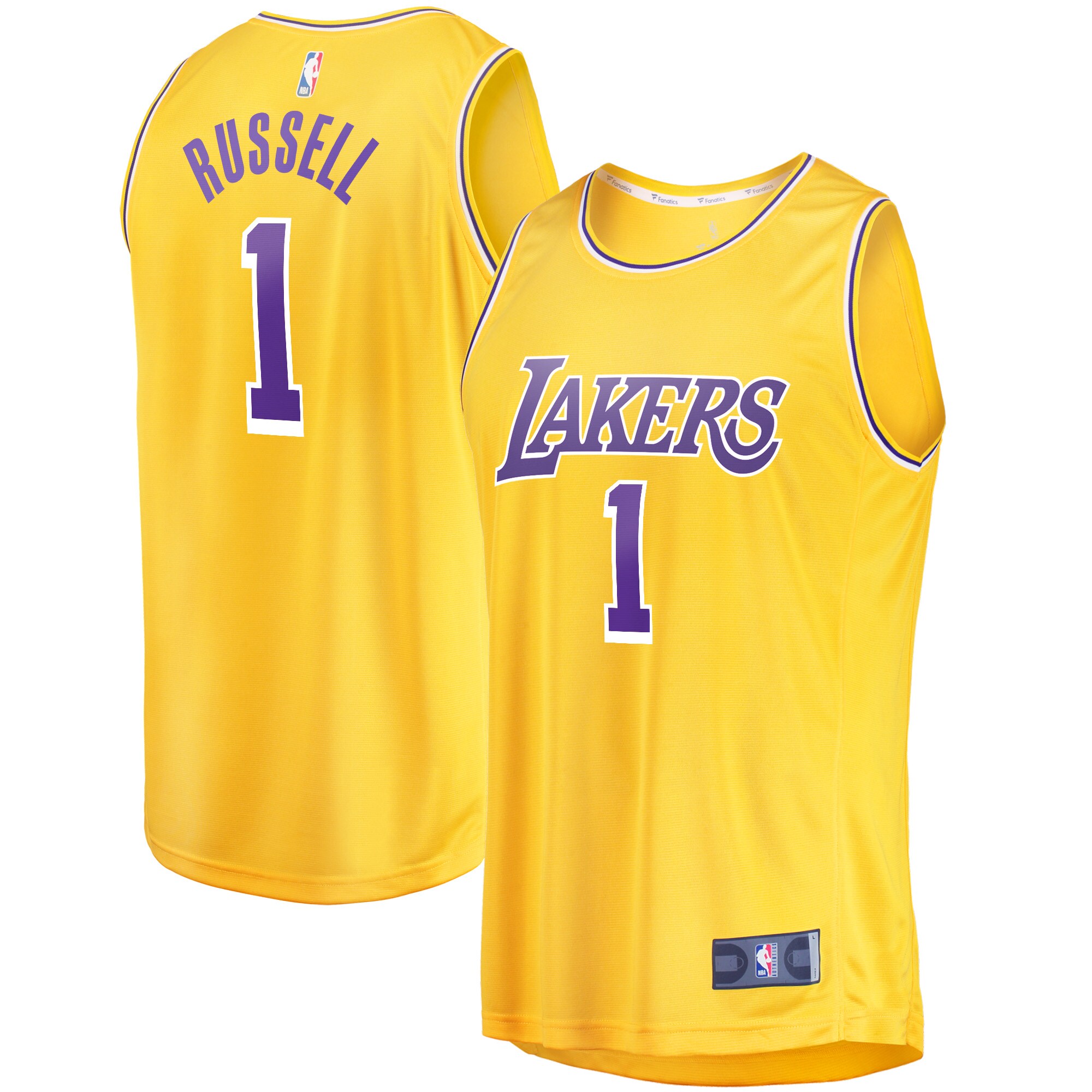 D'Angelo Russell Los Angeles Lakers  Fast Break Player Jersey - Icon Edition - Gold