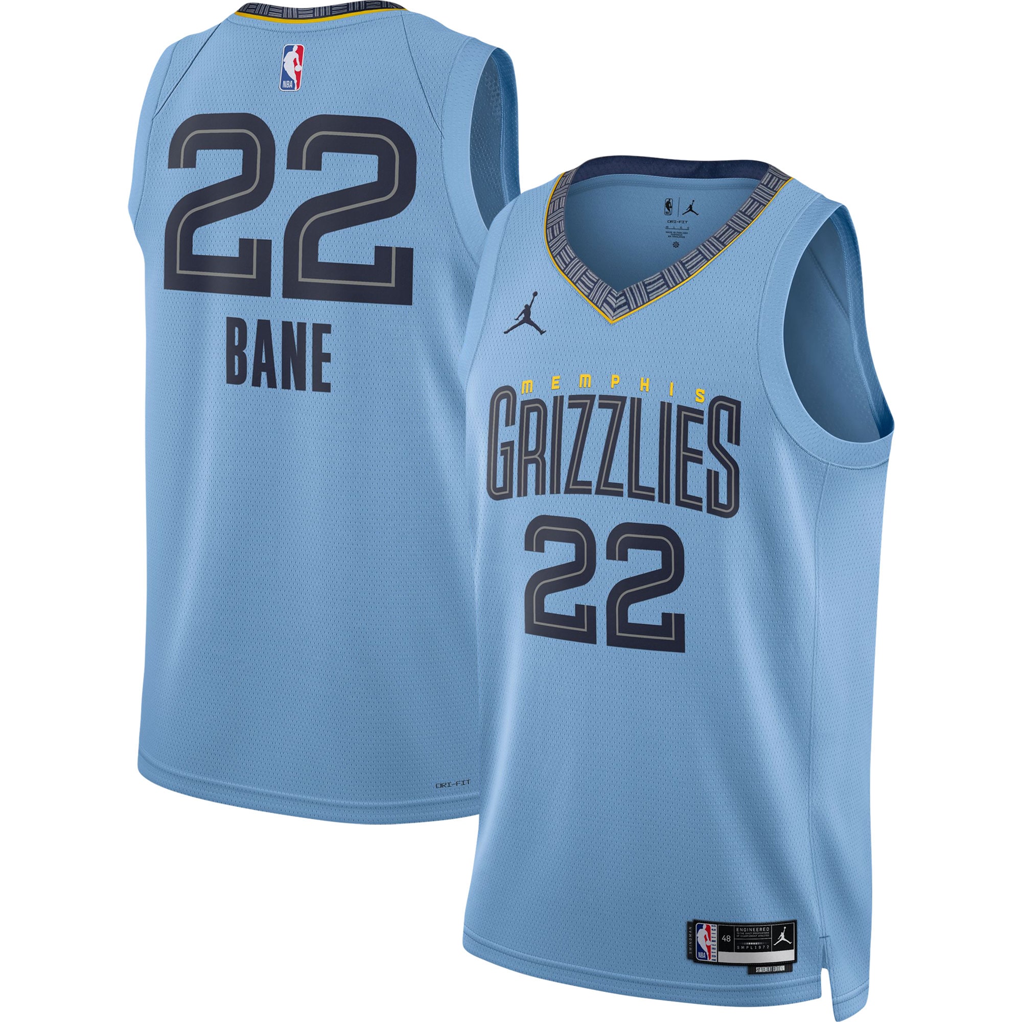 Desmond Bane 2022/23 Memphis Grizzlies  Unisex Swingman Jersey - Statement Edition - Light Blue